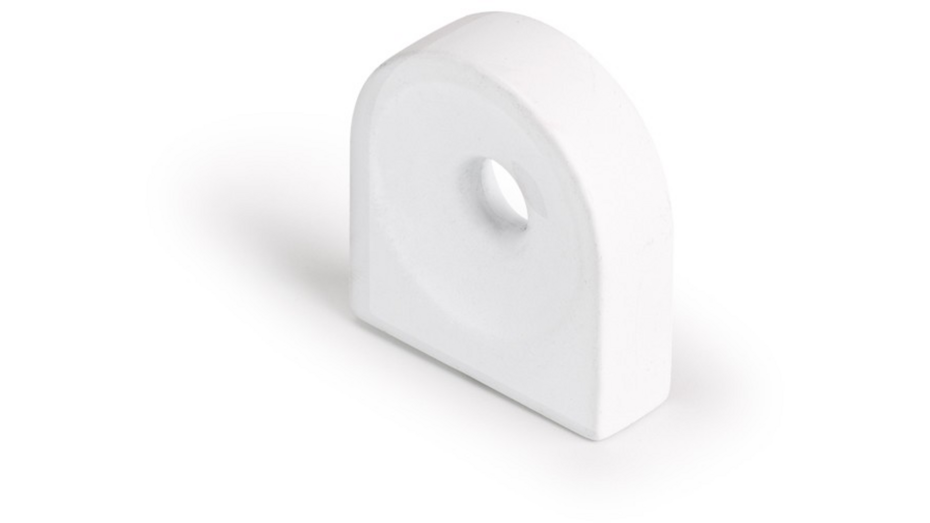 Knop CIRCLE met gat, mat wit 25x8x27mm