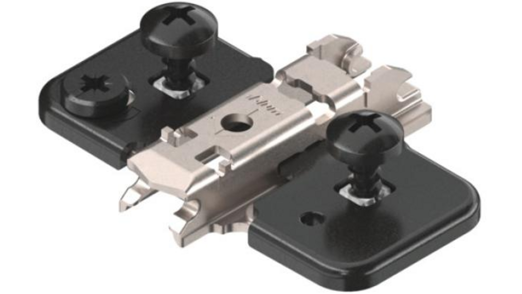Kruismontageplaat excentrisch met plug 7,5mm middenaanslag