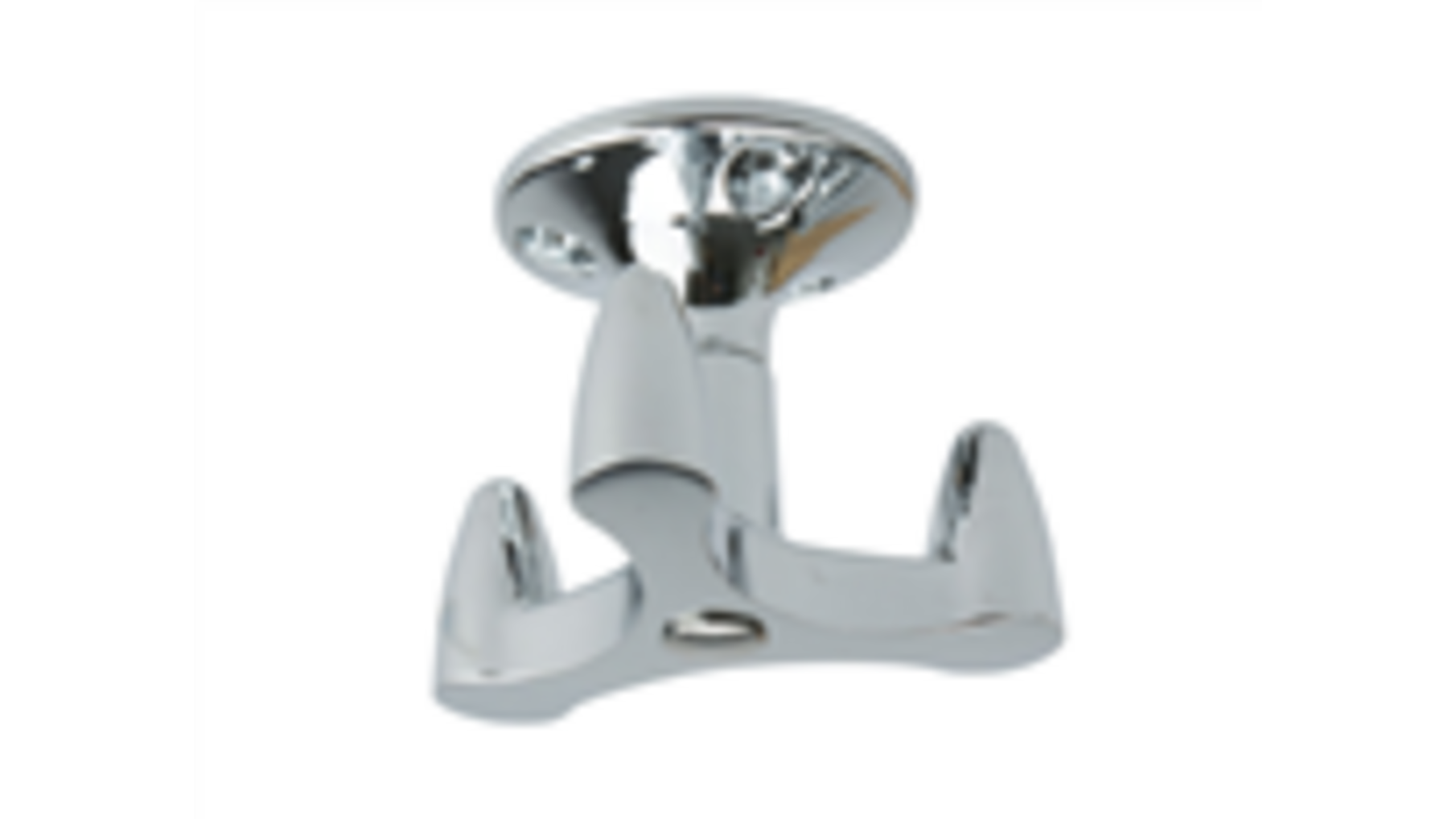 Plafondhaak, draaibaar met 3 haken, glans chroom,