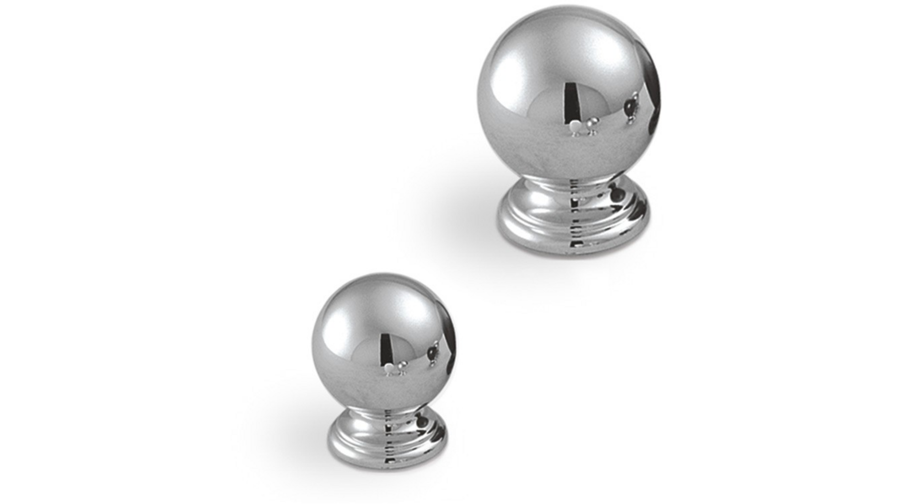 Knop METAL 835 glans chroom 33mm