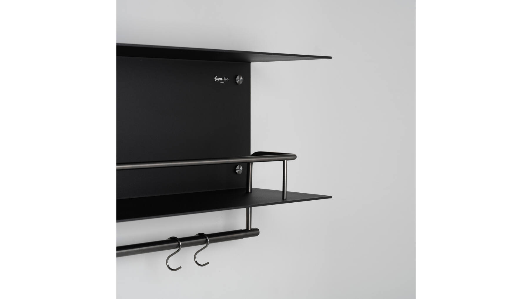 Hanger Shelf/Black/Gun Metal