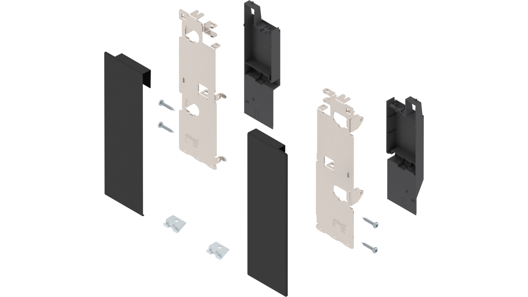 Legrabox fronthouderset C, carbon zwart