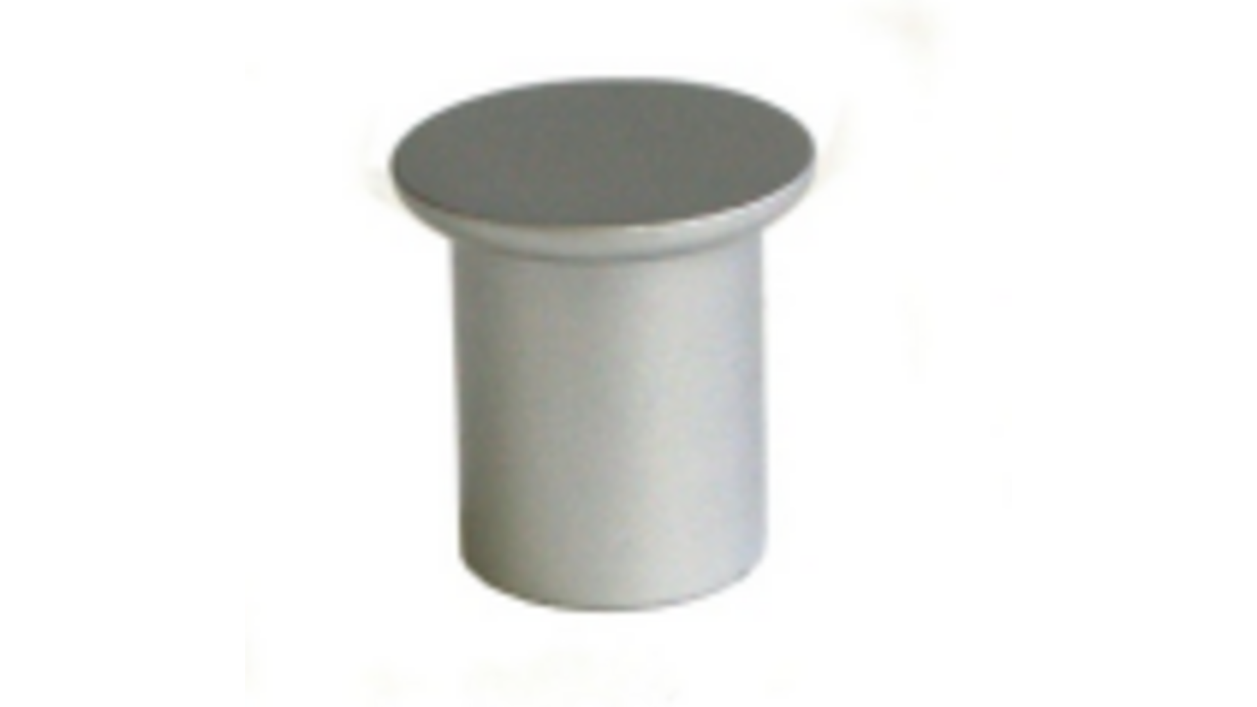 Knop diameter 24mm aluminium mat chroom, hoogte 25mm