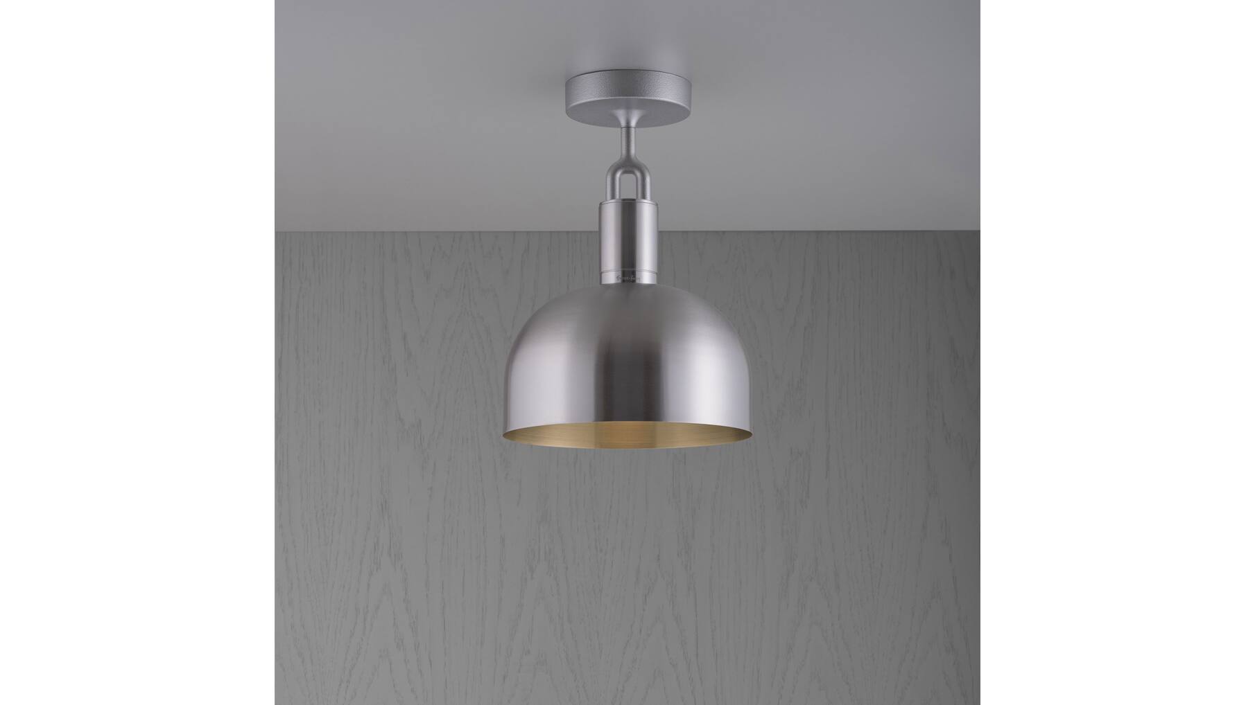 Forked Ceiling/Steel/Medium Steel Shade
