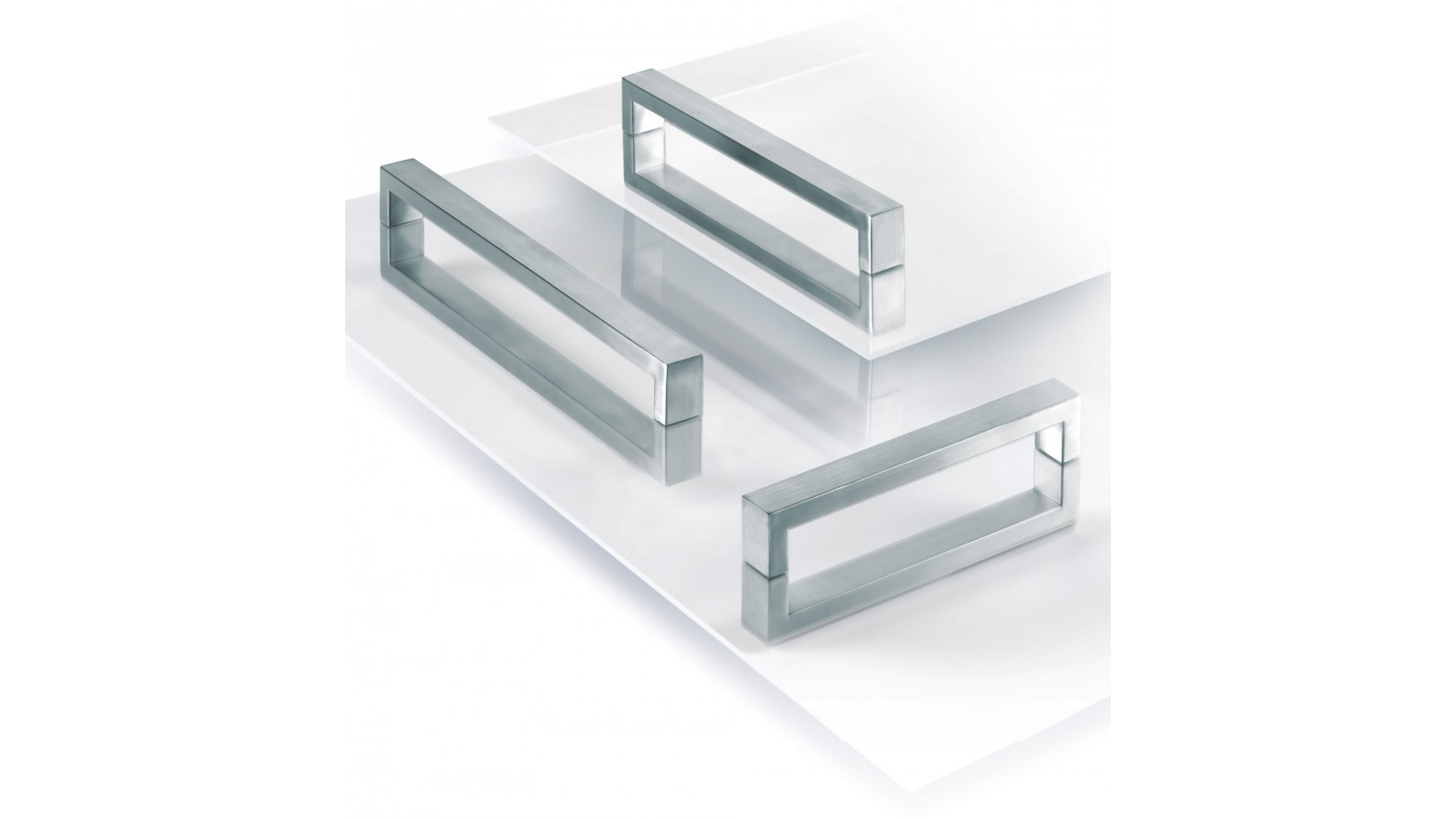 Greep UNIX DUO (paar) geb. RVS 205x25x38, hartmaat 192mm