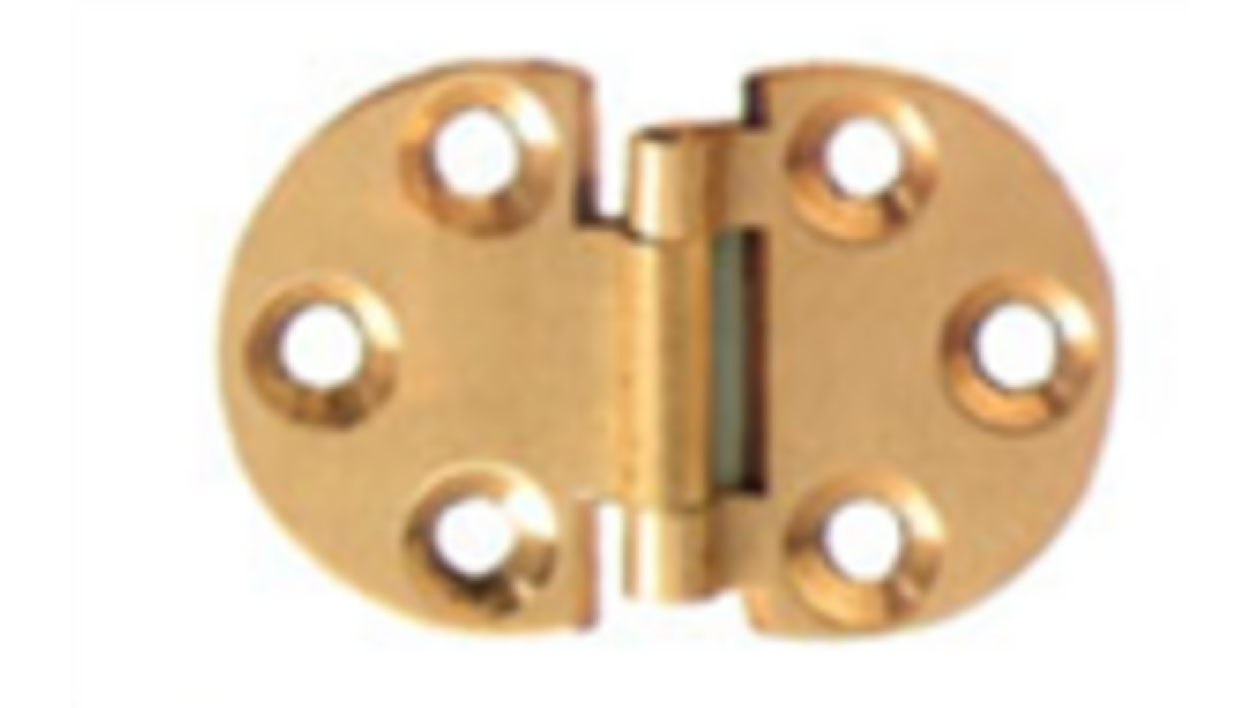 Scharnier 30x47mm koper glans gepolijst