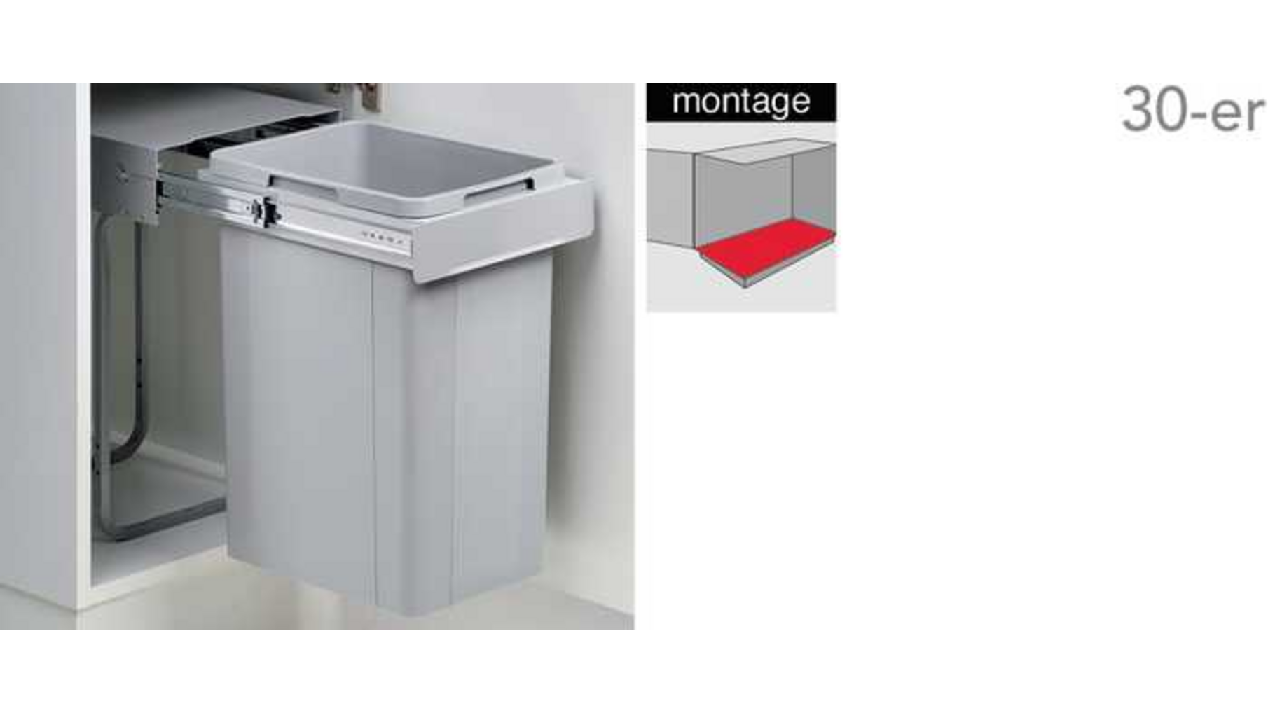 Inbouwafvalemmer Bio Single 30 DT, 32L