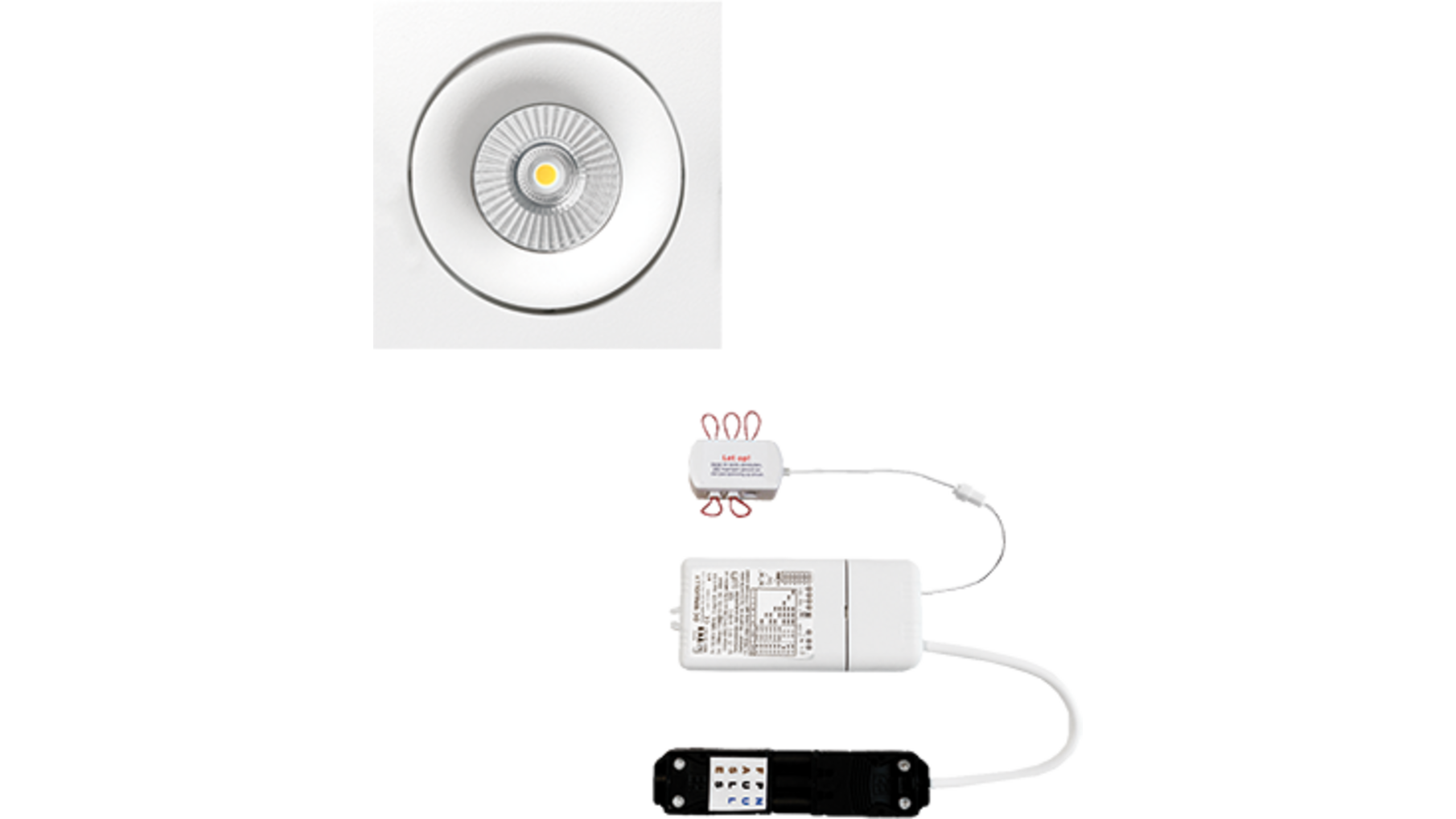 3xCádiz Vierk. wit+3x powerled 7W+3x verl+driver+wieland