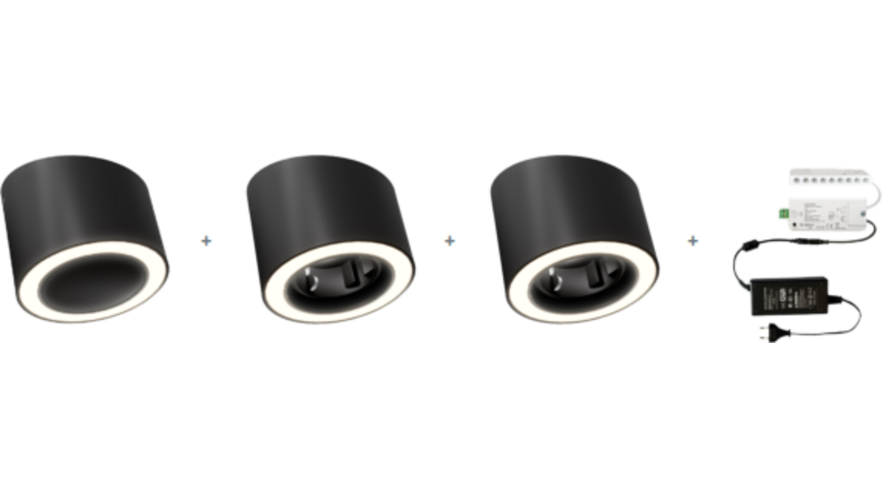 1x Unika mat zwart 24V + 2x Unika WCD + MC-Easy + Driver 36W