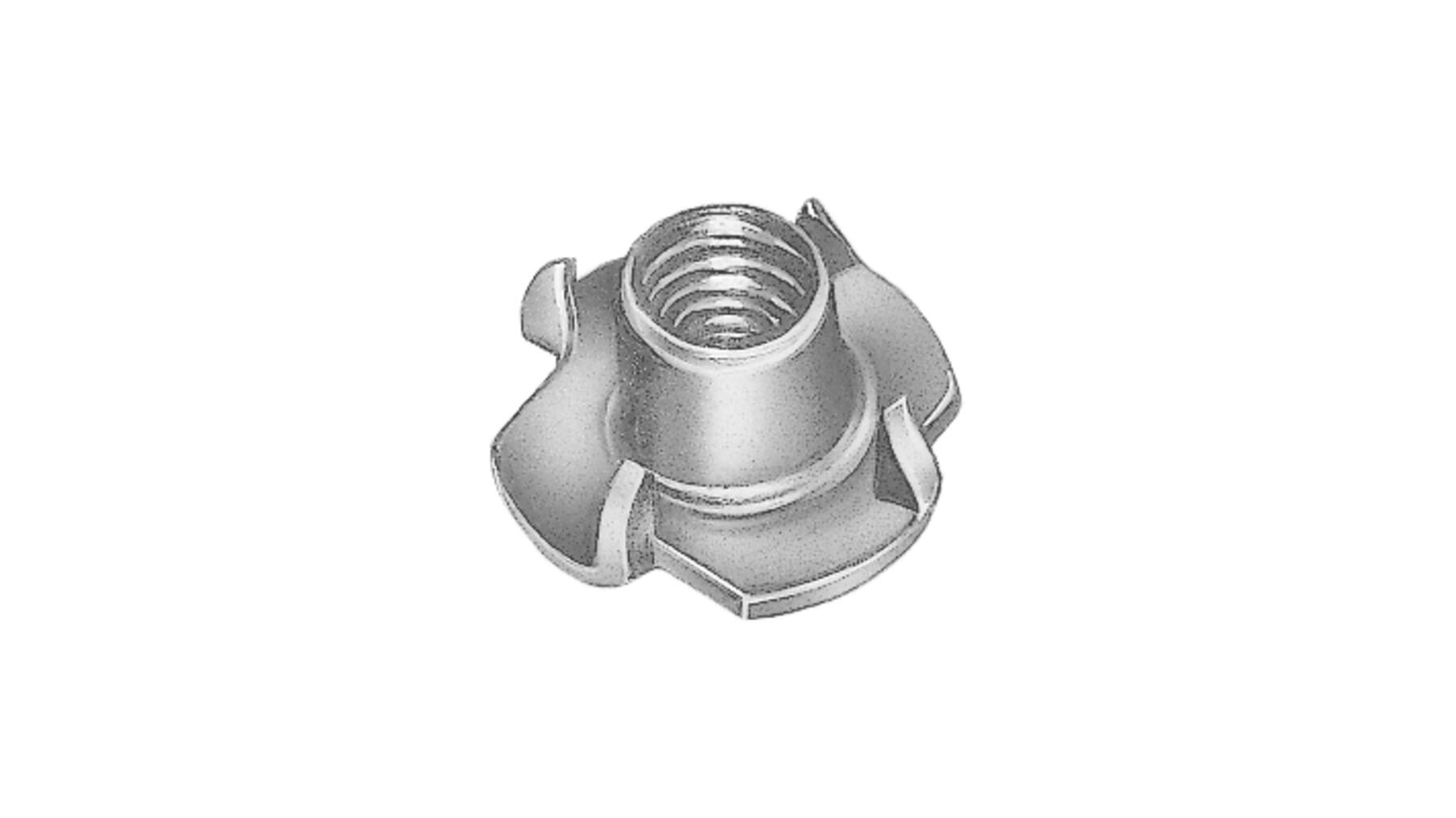 Inslagmoer M6 x 12mm verzinkt, breedte 19mm