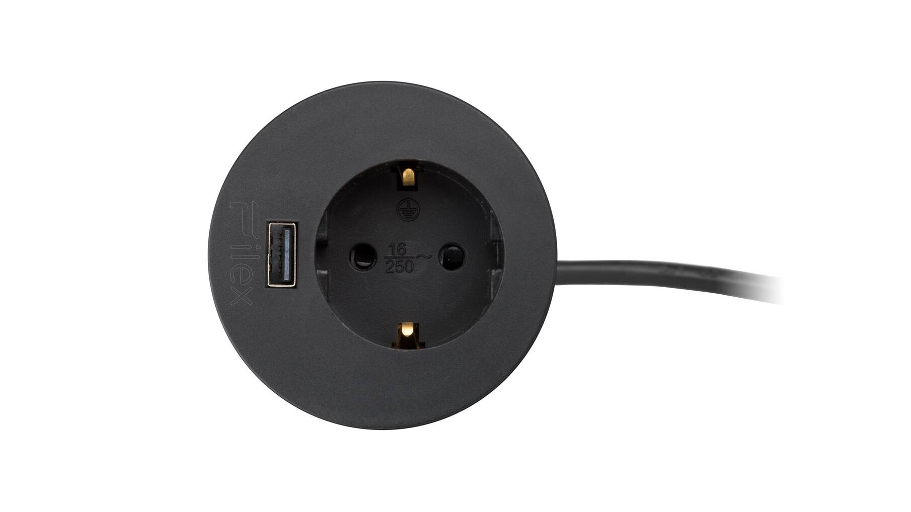 Inbouw module Power spot zwart. Met eGST Plug.