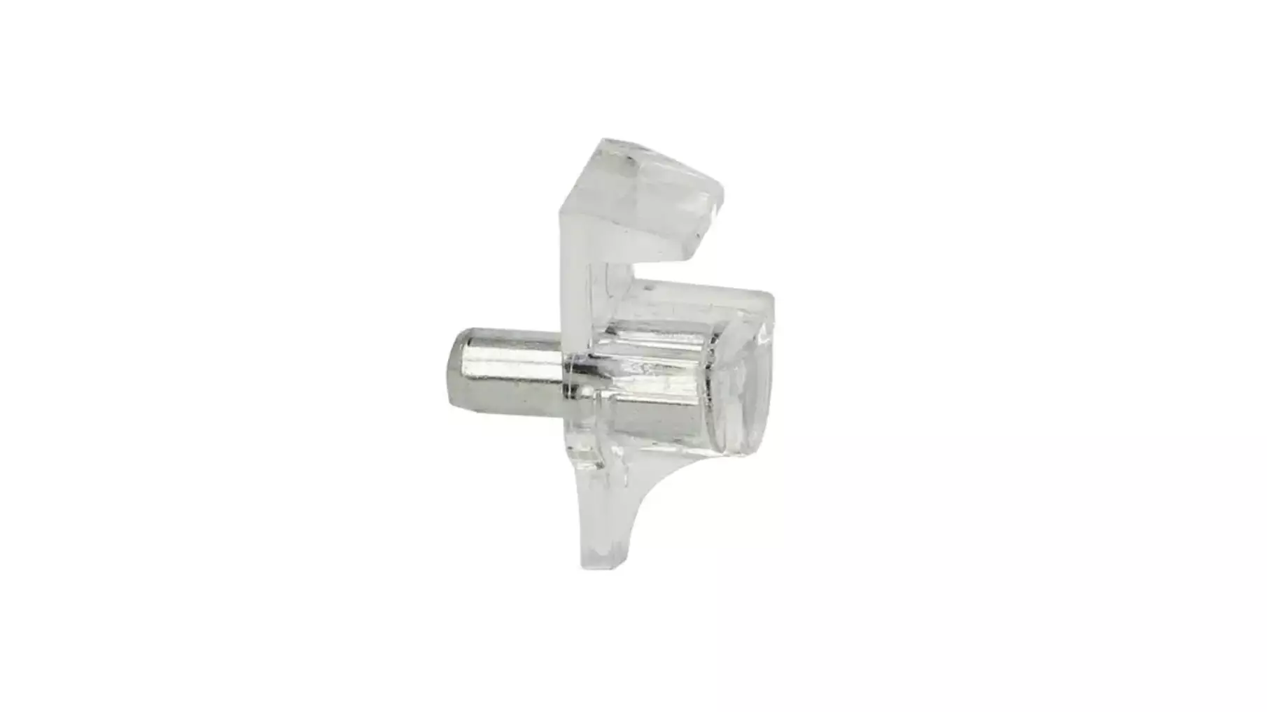 Glasplankdrager met vergrendeling stift 5mm, glasklaar