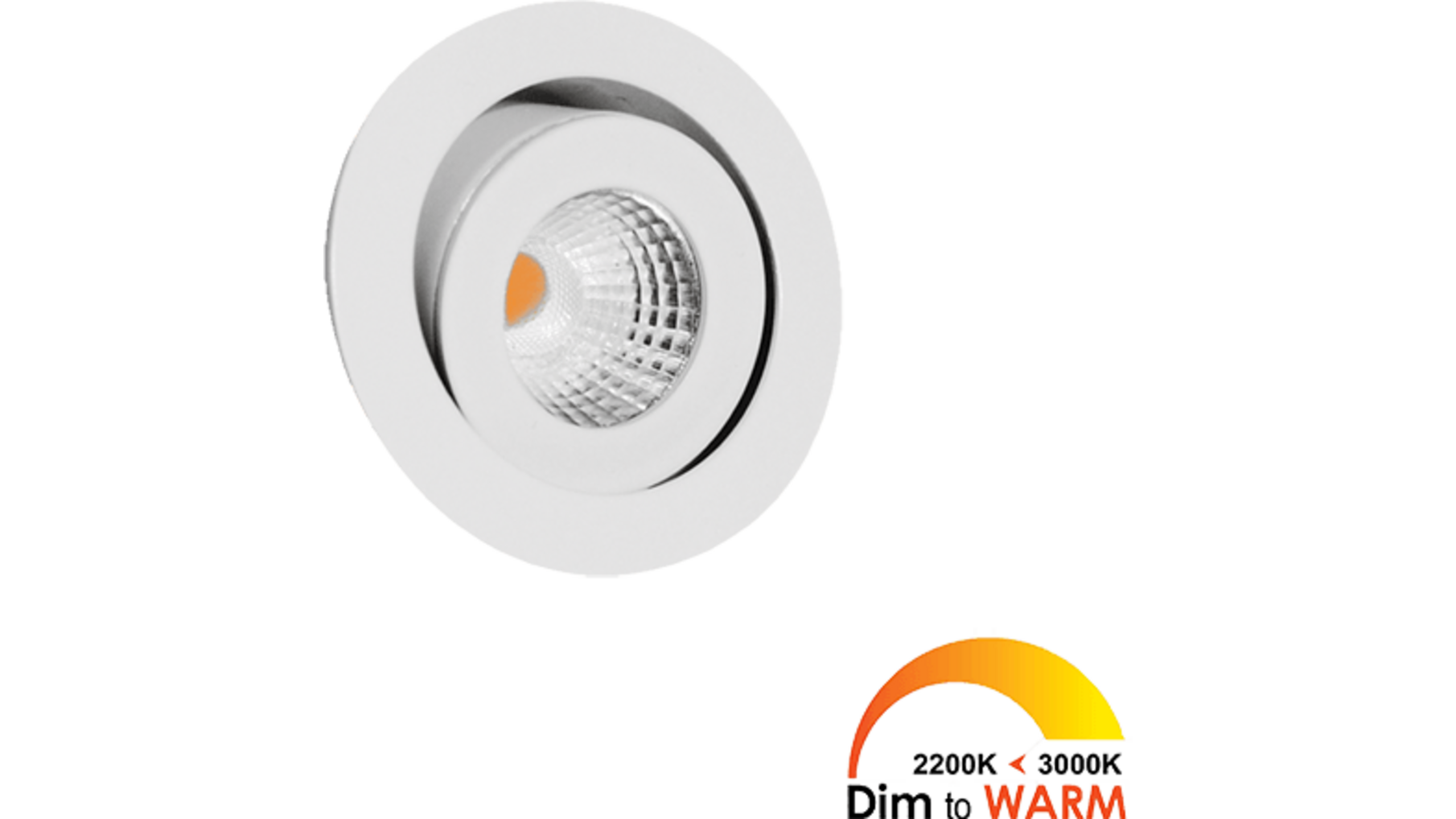 Losse spot Ancona wit  Dim to Warm 3000K-2200K