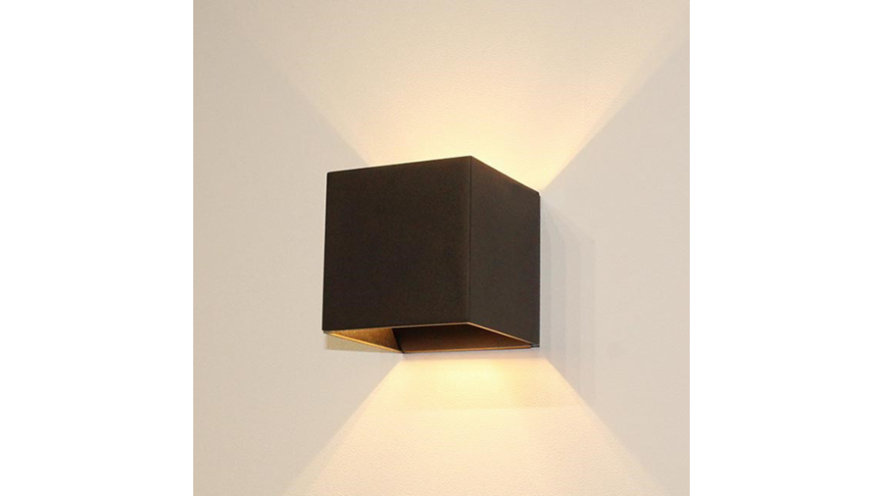 Wandlamp Madrid up/down zwart