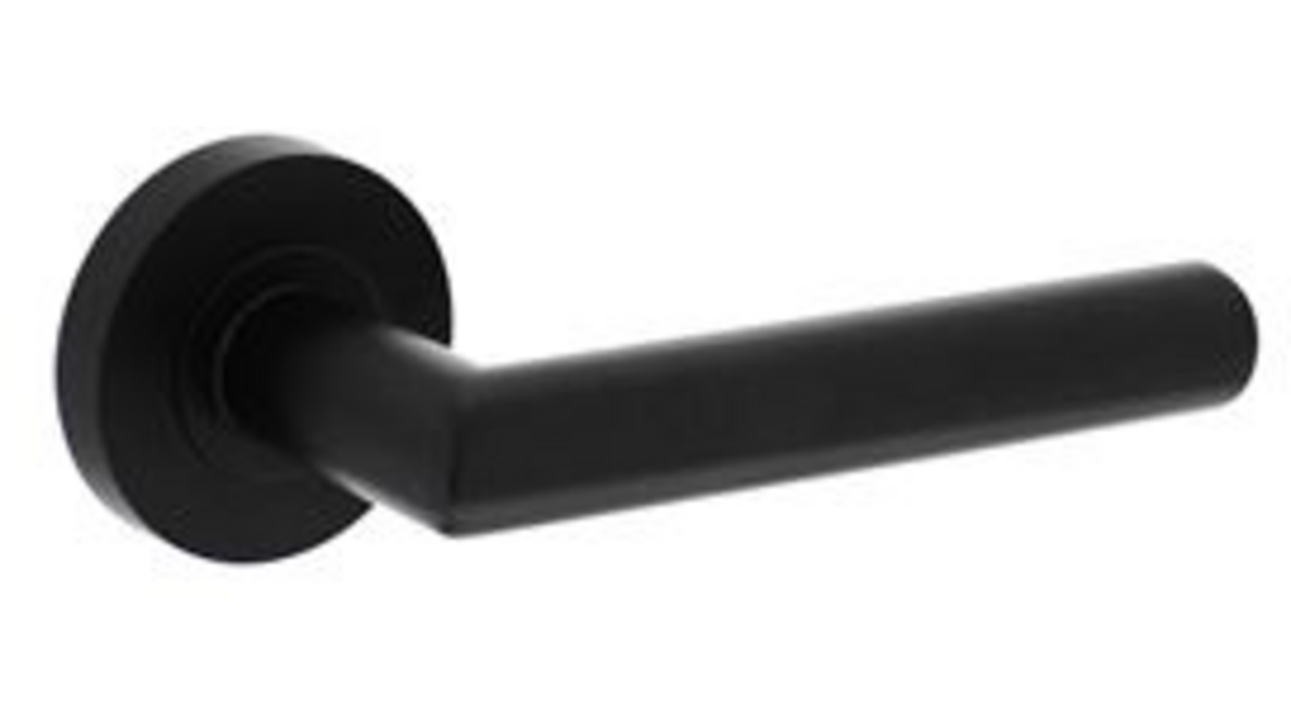 Deurkruk Bastian op rozet ø53x8mm zwart