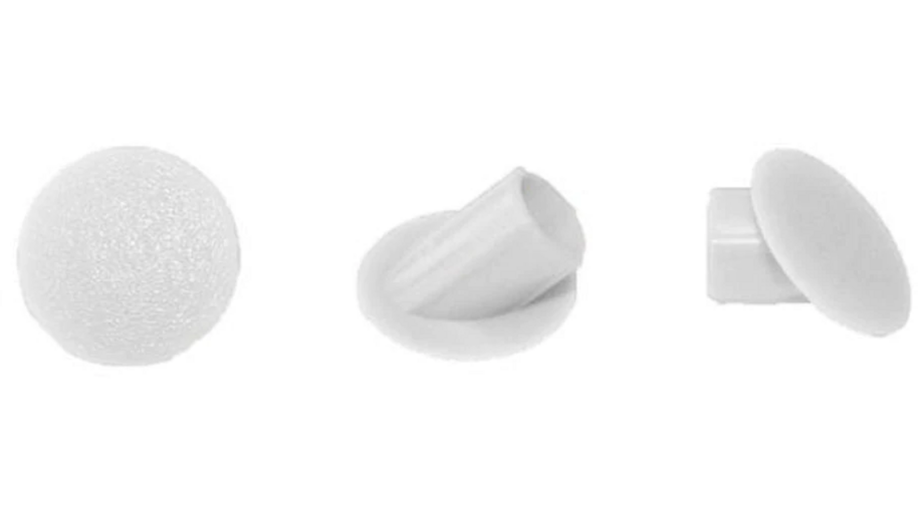 Afdekkappen 45° Clamex, ral 9010, per 100, wit