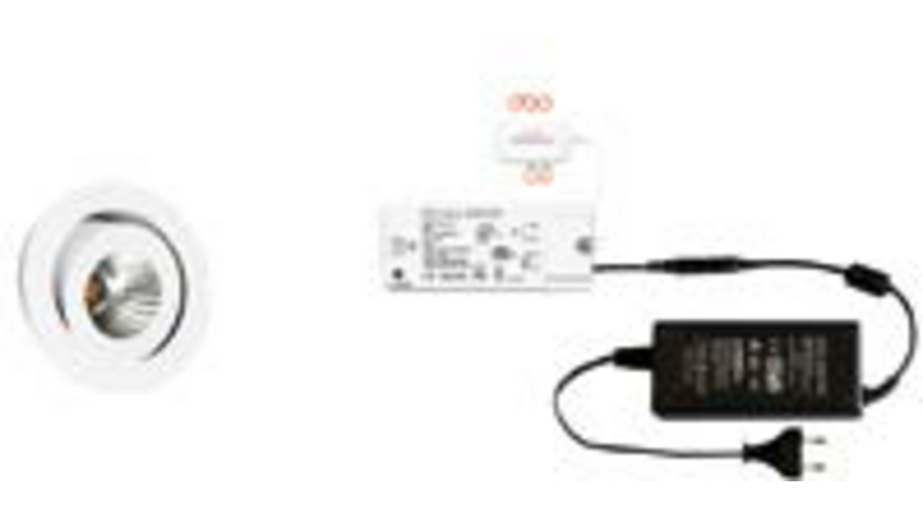 3x Ancona rond wit + 3x verlengsnoer + ZigBee Driver 30W