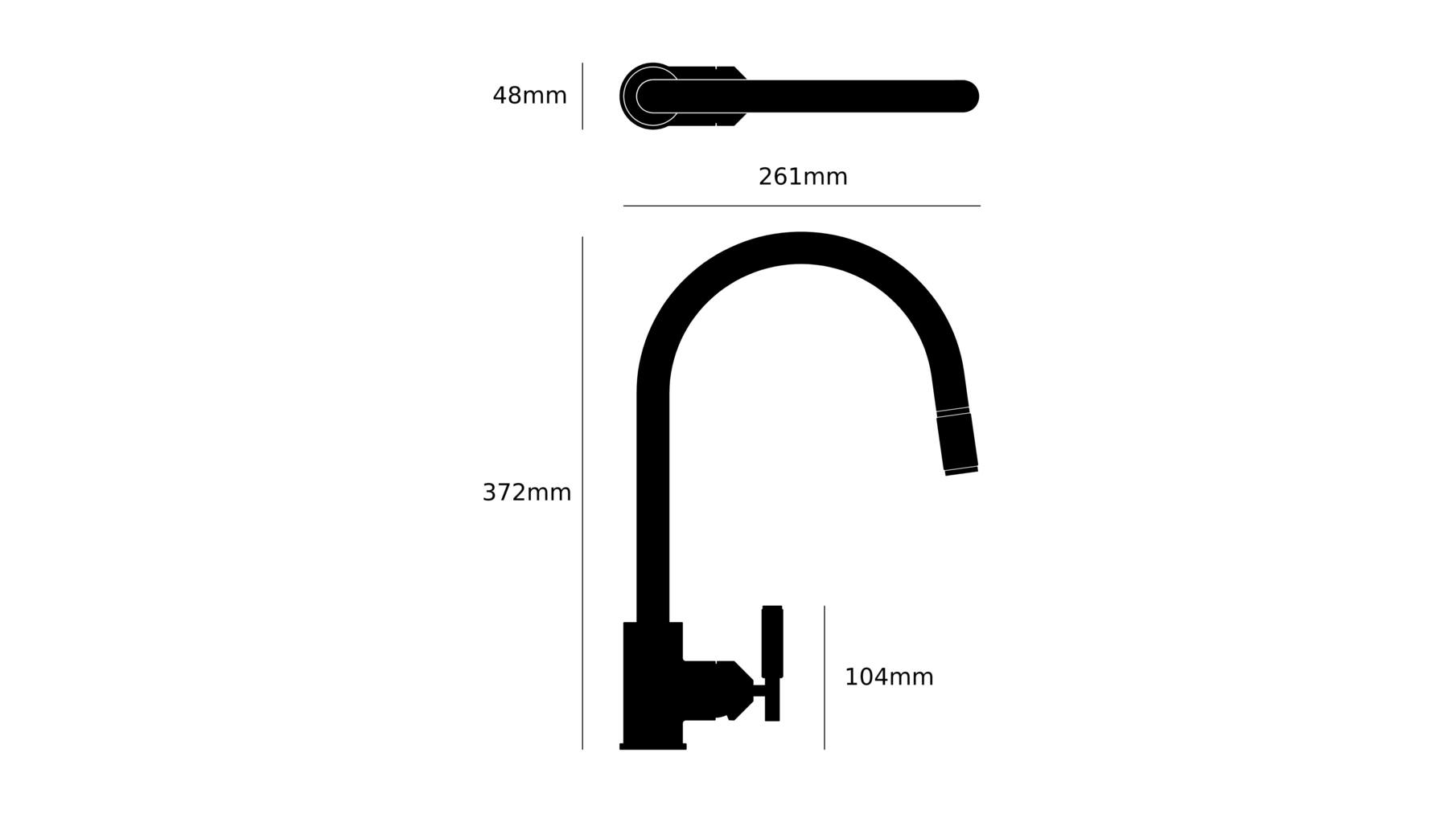 Type A Kitchen Tap/Cross/Mixer w/ Pull Out Spray/Brass