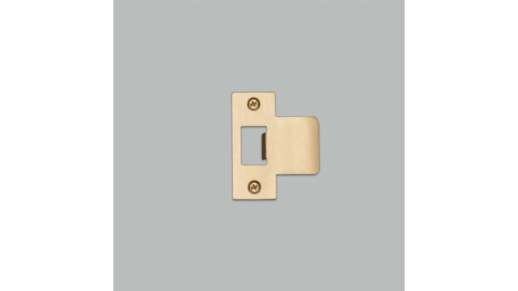 Strike Plate Kit/T Shaped/2.5 Inch Door/Brass
