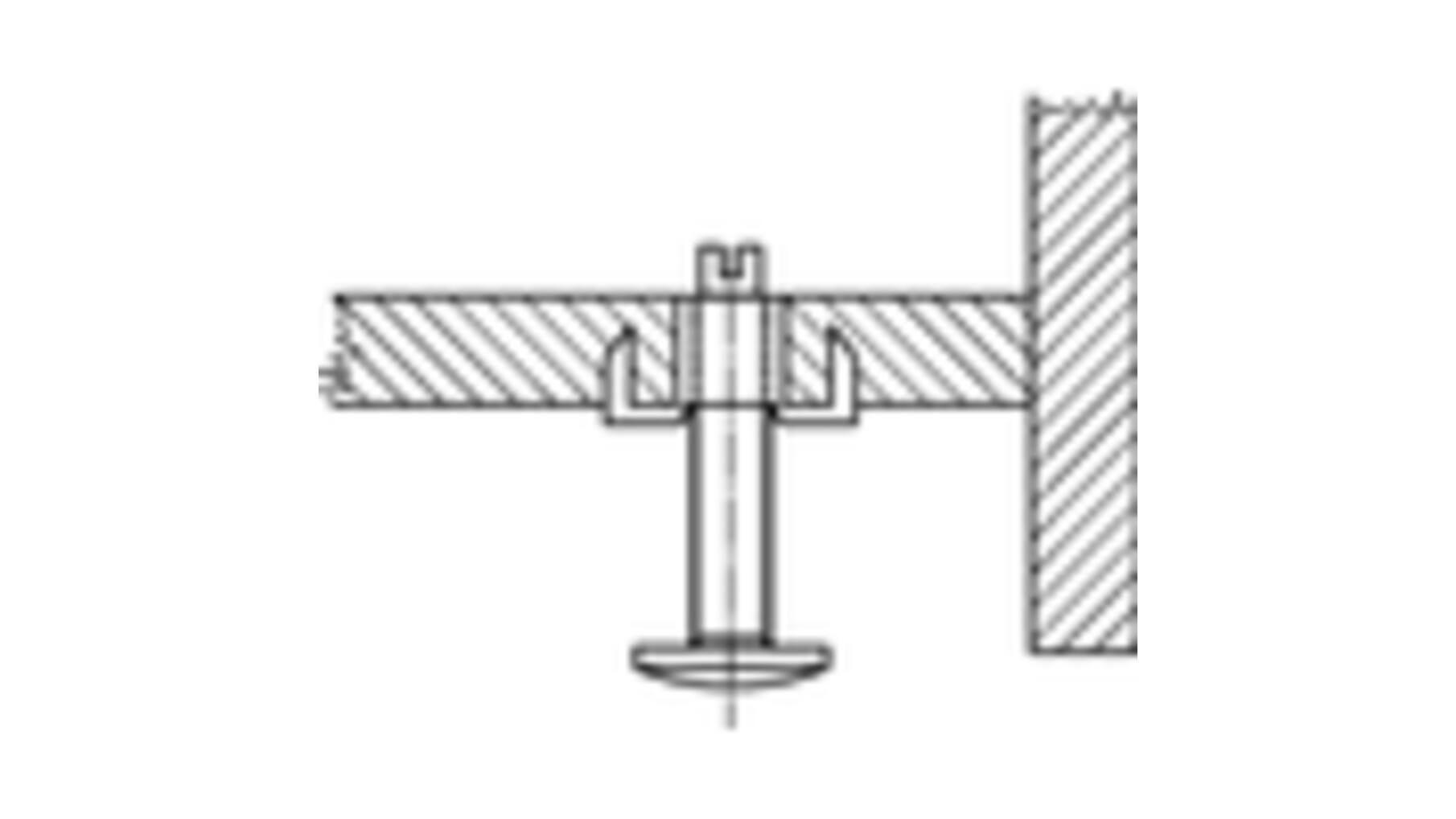 Inslagmoer M8 x 15mm verzinkt