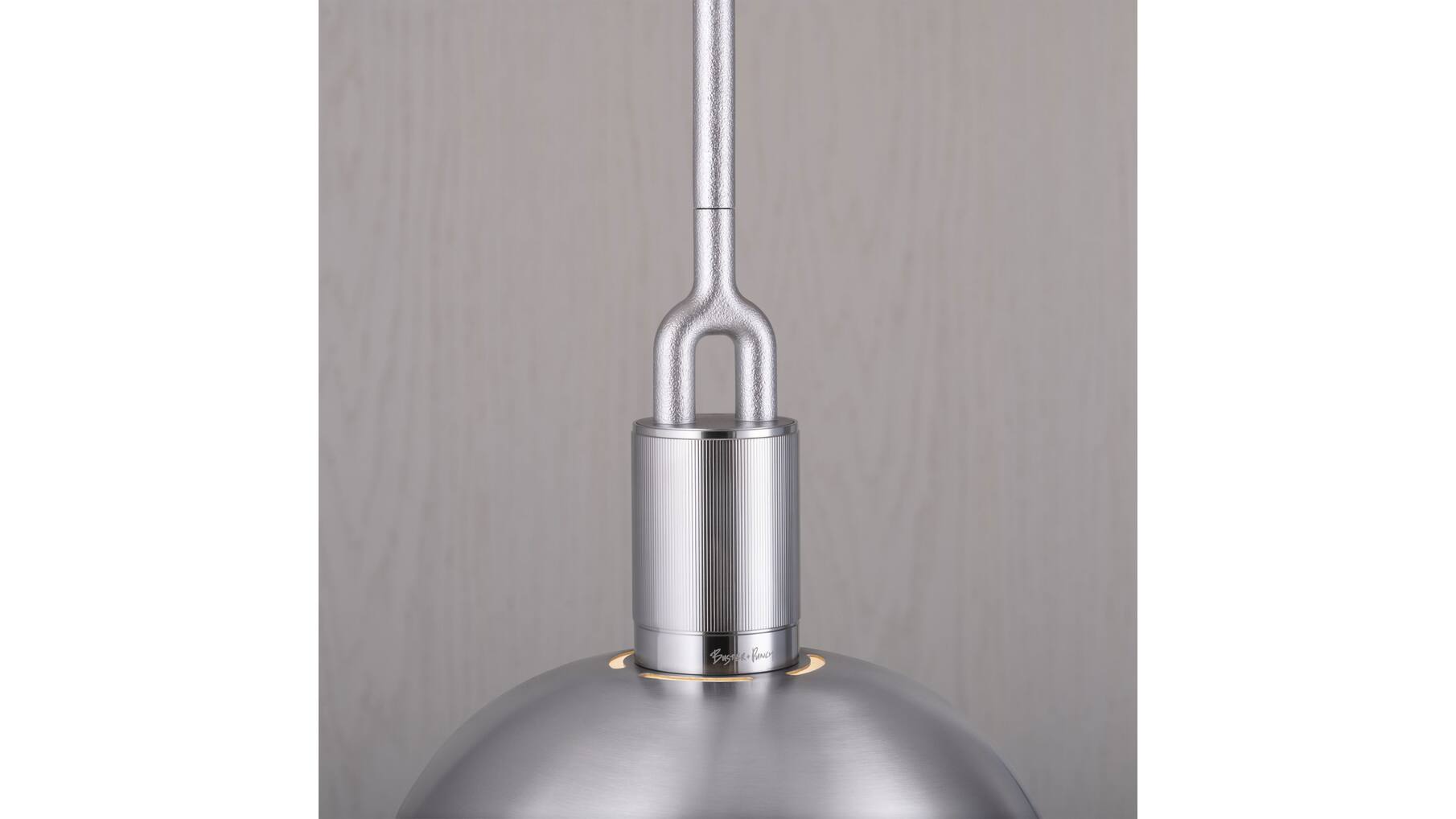 Forked Pendant/Steel/Medium Steel Shade/Medium Opal Gl