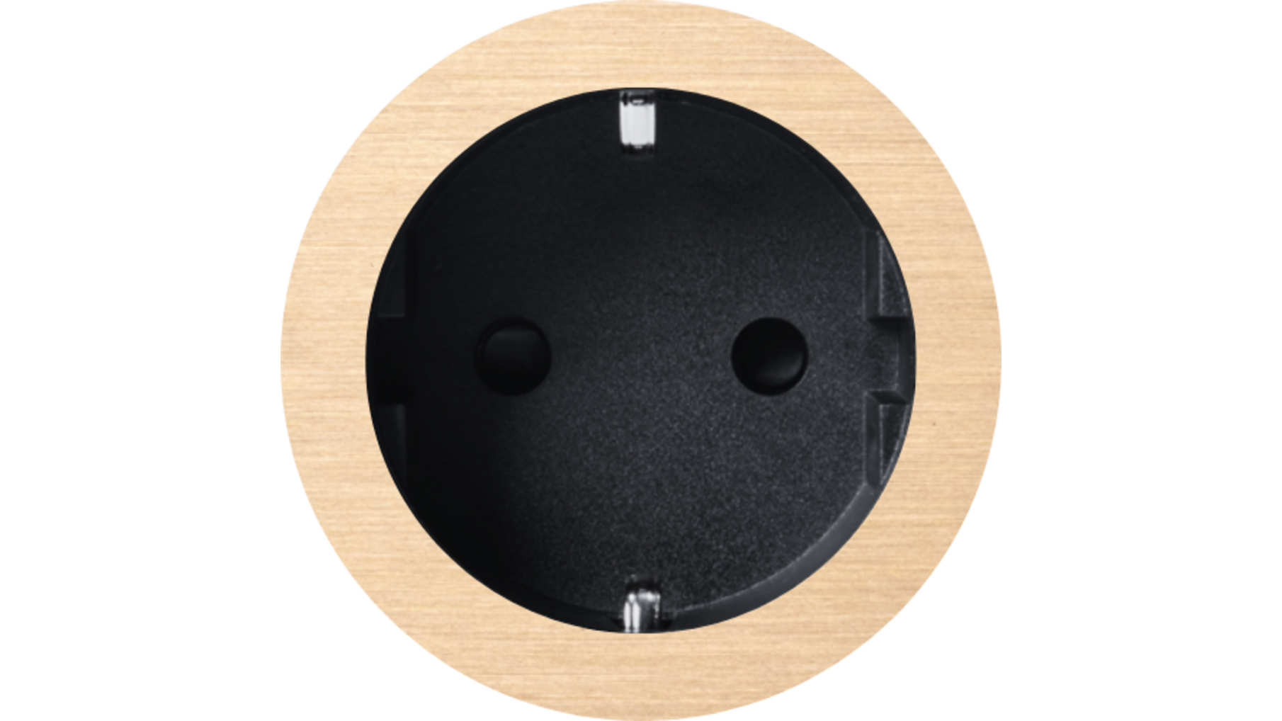 Rond 2.0 Socket F - s. trim - brushed brass - black cup