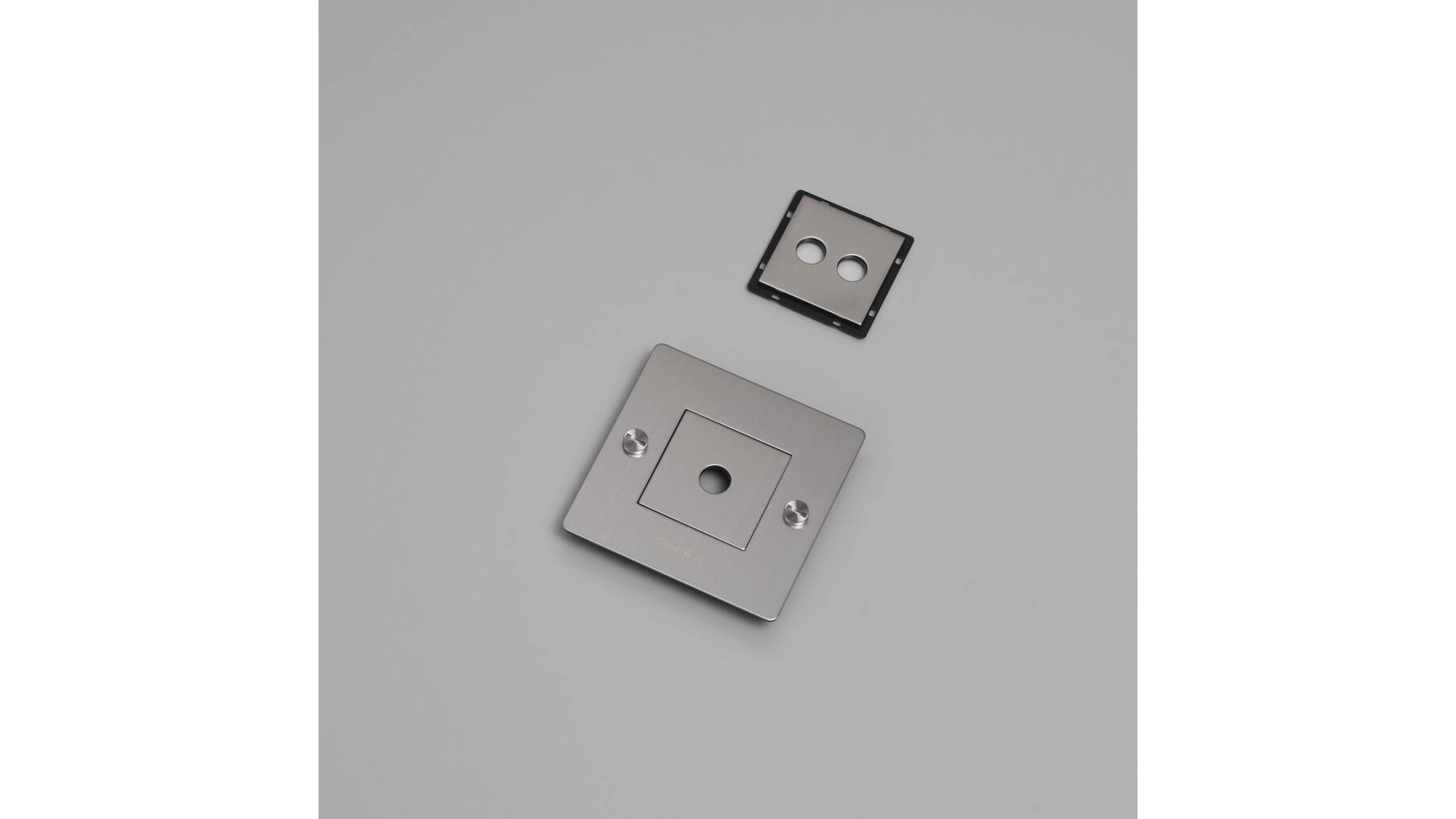 1G Wall Plate/w/ Infills/Steel