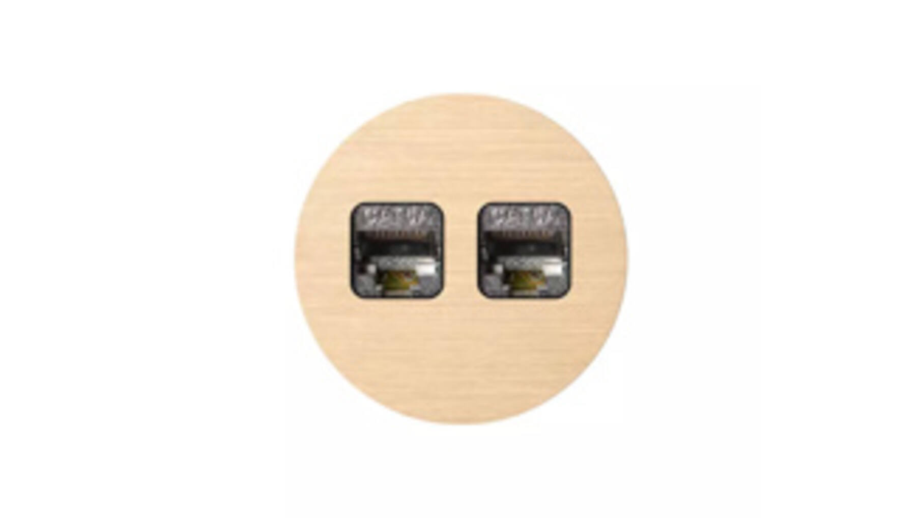 Rond 2.0 Multifit Data port  2 Keystones- s. trim - brushed
