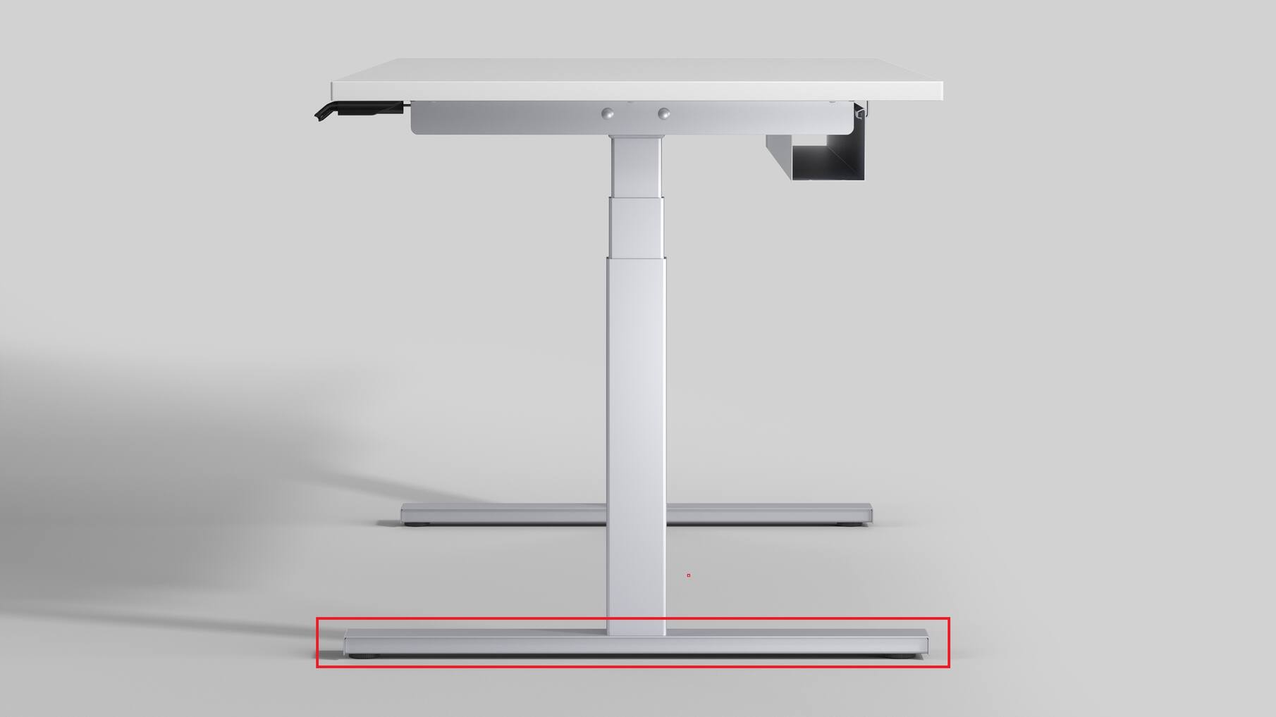 Milano voet 780 zilver, voor bladdiepte 800-900mm