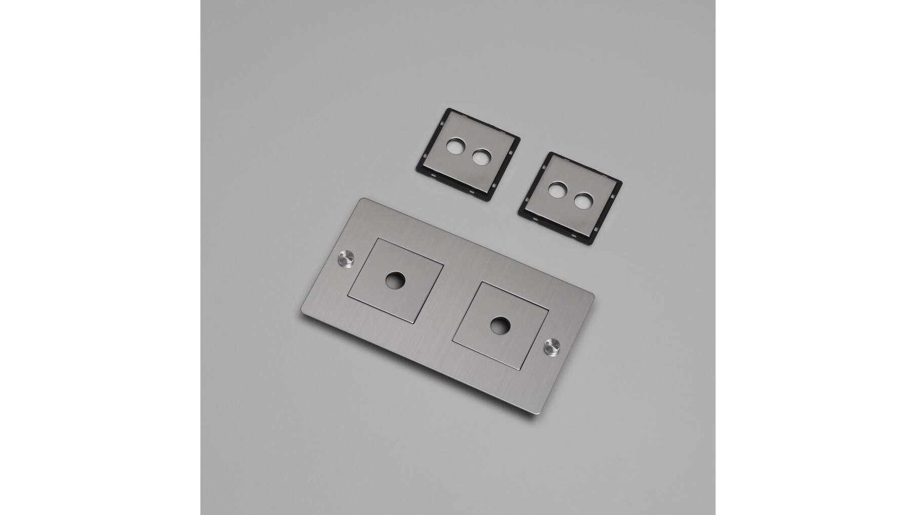 2G Wall Plate/Horizontal/Steel