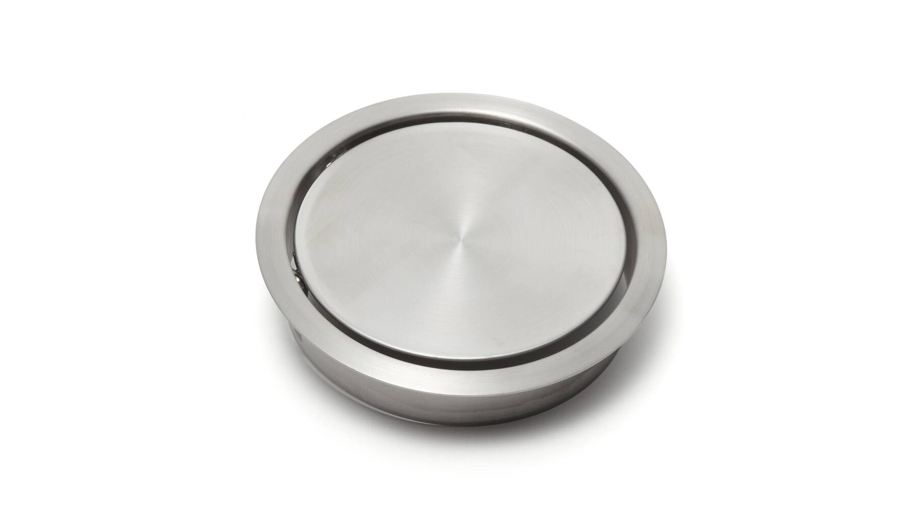 Afvaldoorlaat 170mm RVS mat met soft close deksel