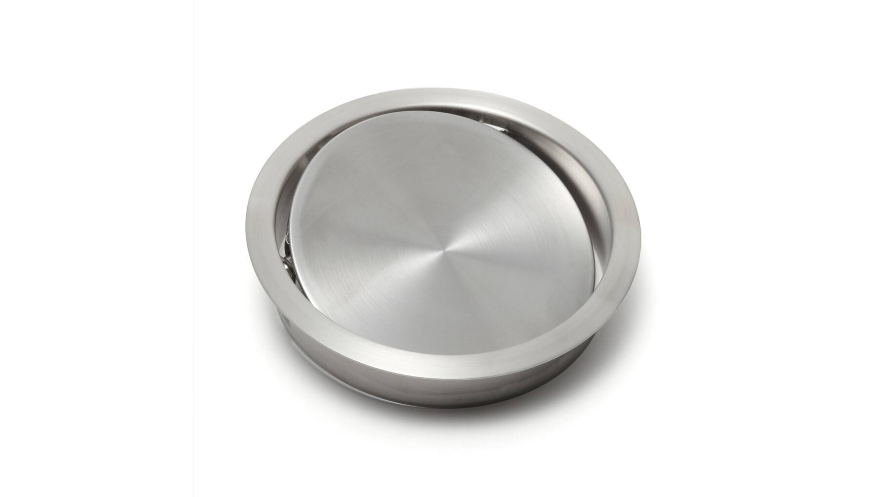 Afvaldoorlaat 170mm RVS mat met soft close deksel