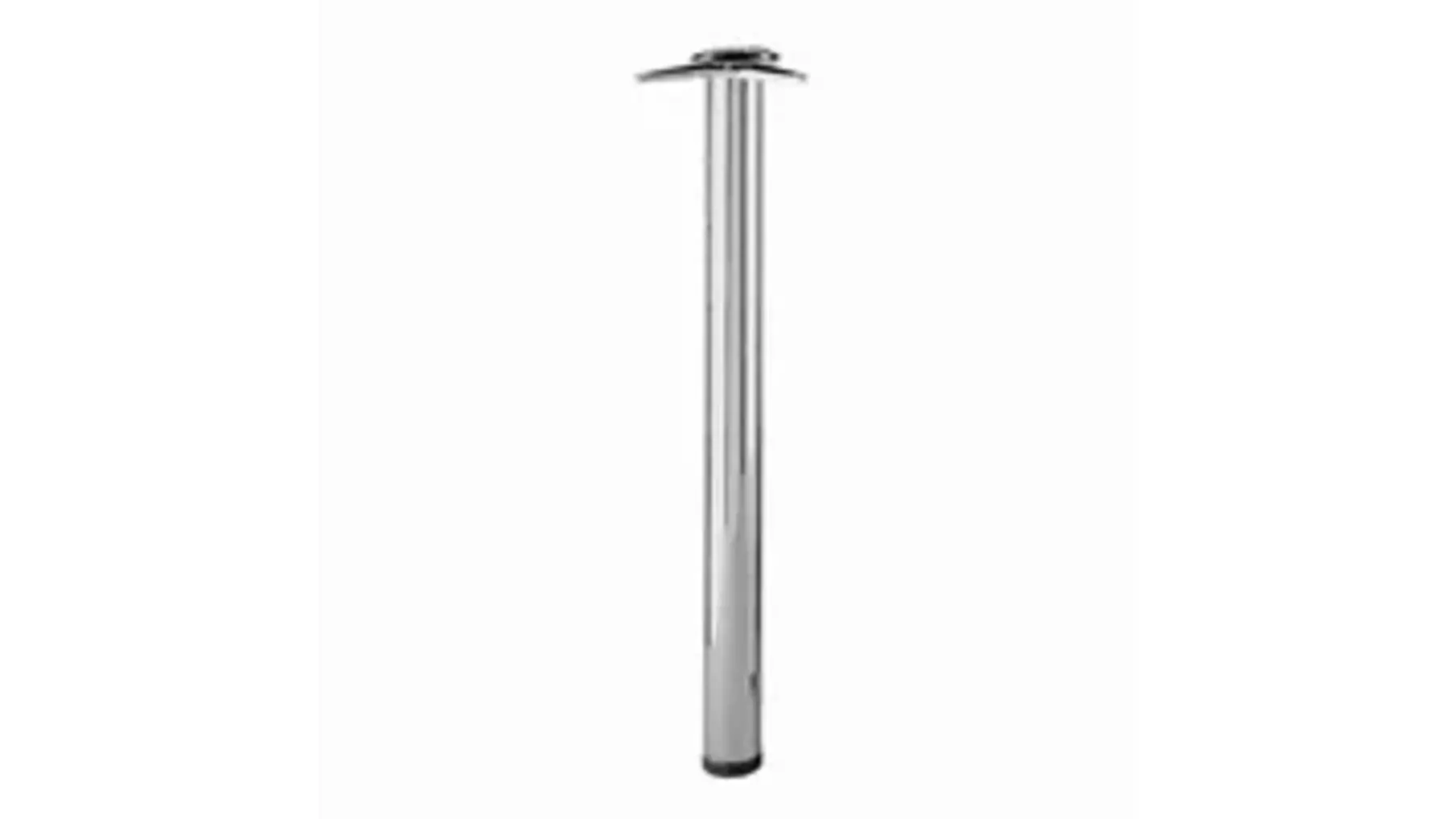 Tafelpoten 60mm 710mm dikte 0,9mm mat chroom set van 4