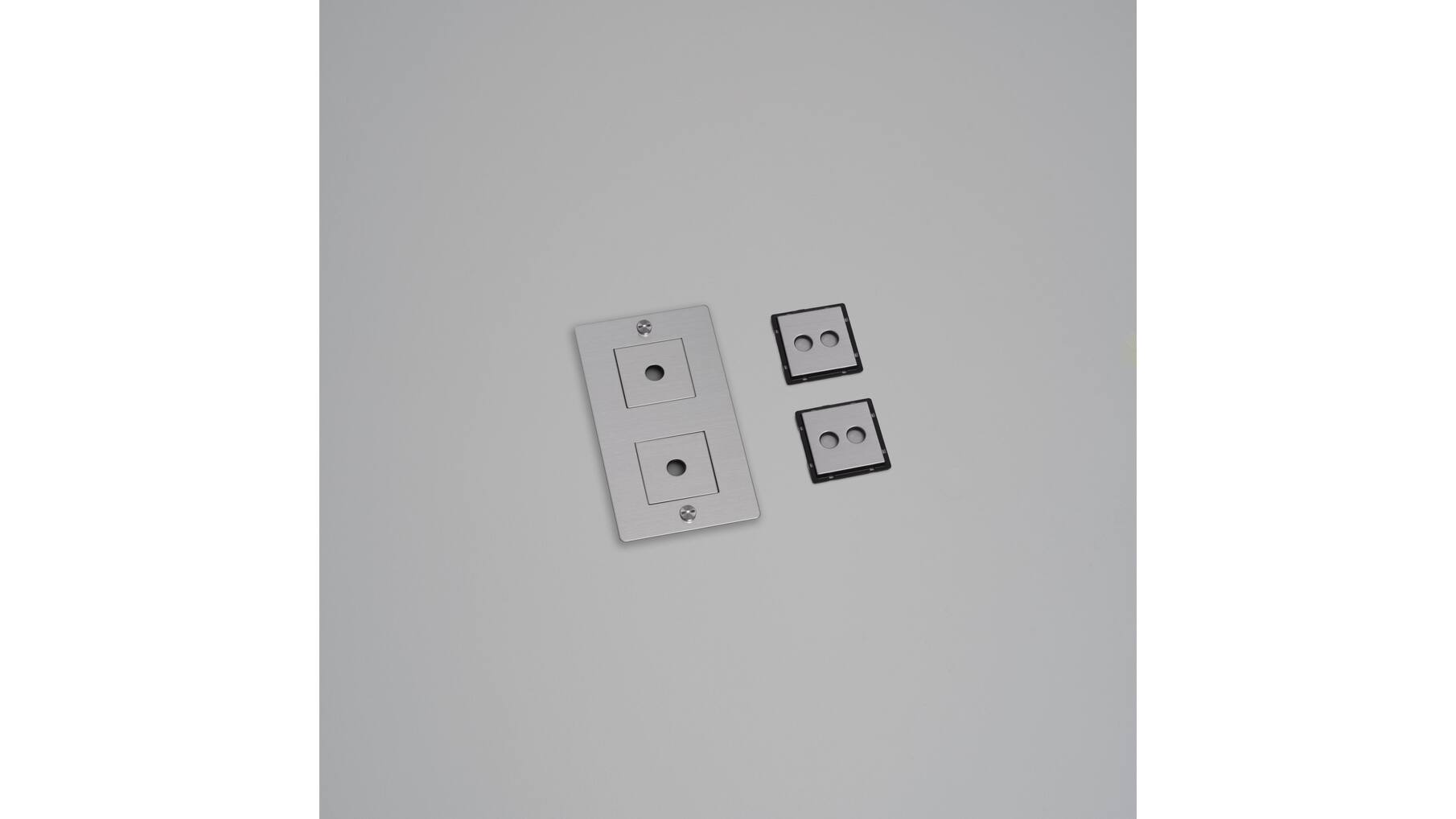 2G Wall Plate/Vertical/Steel