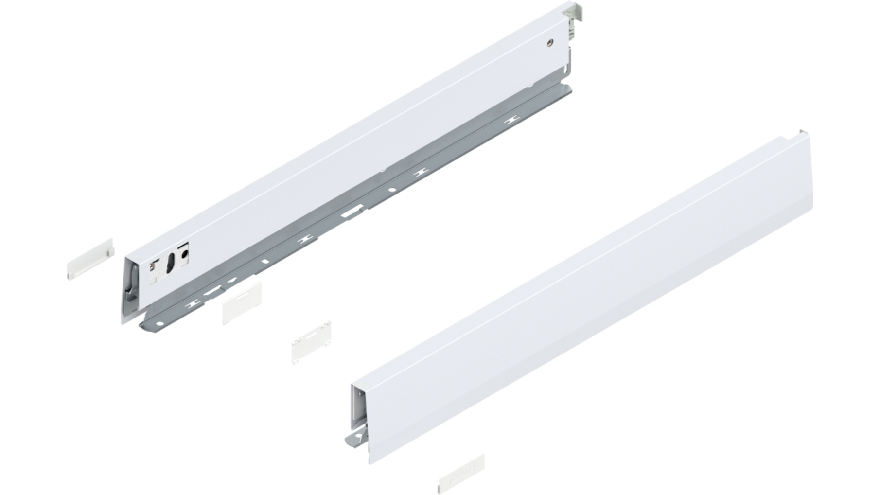 Merivobox zijkant N-hoogte, R+L, 500mm kleur: zijdewit