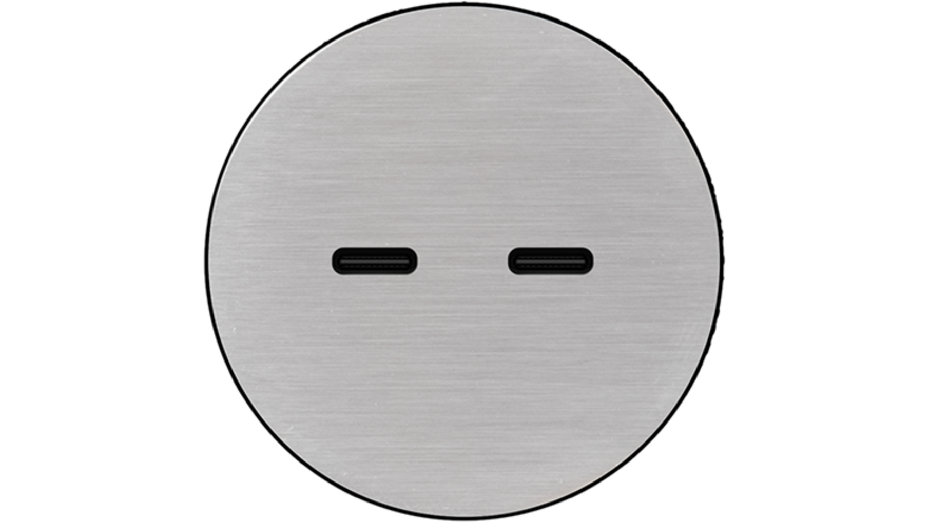 Rond 2.0 USB-C 2X (30W) - t.less - brushed nickel