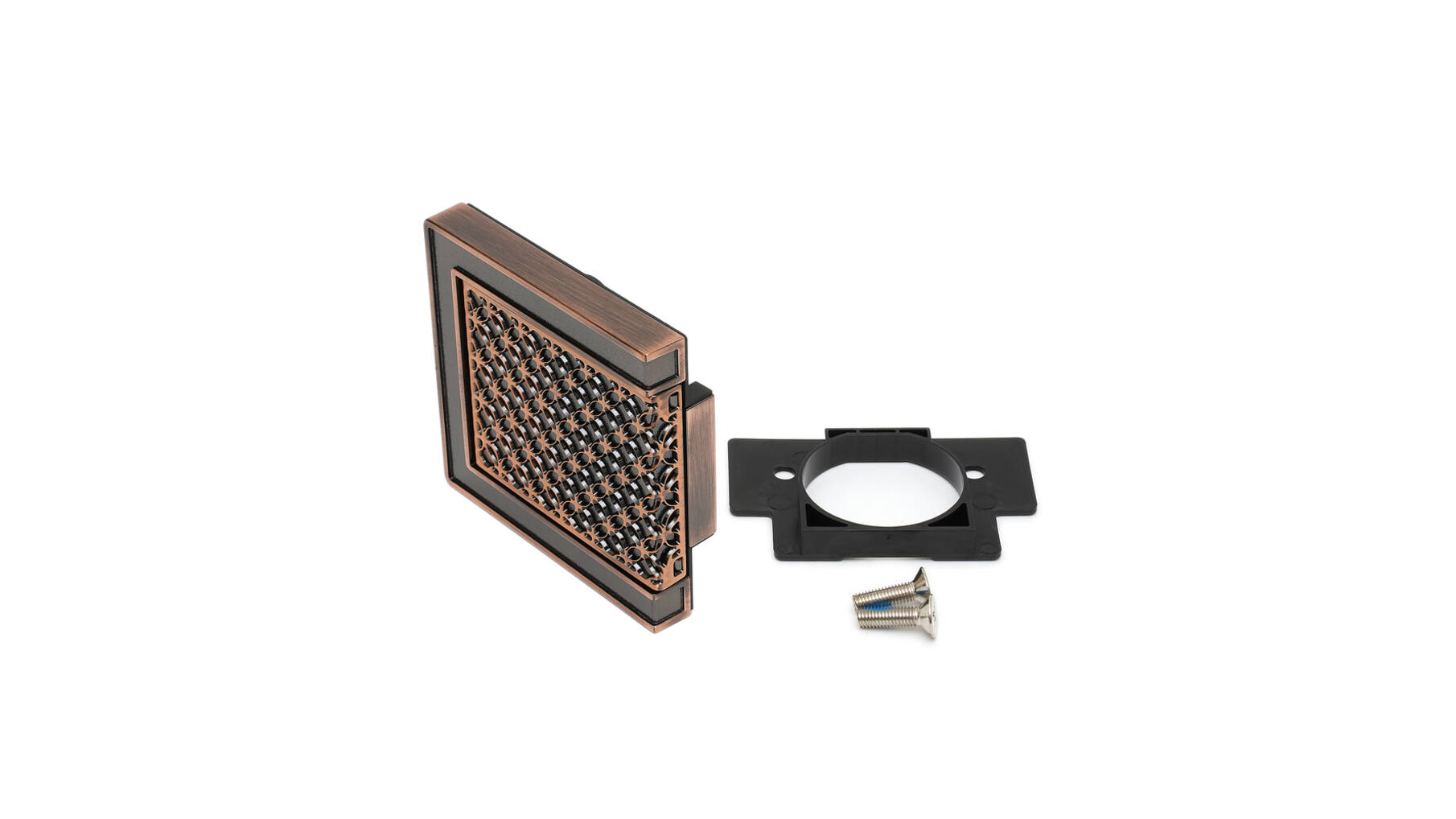 Decorplaat brons voor glasdeur bij heavy duty scharn