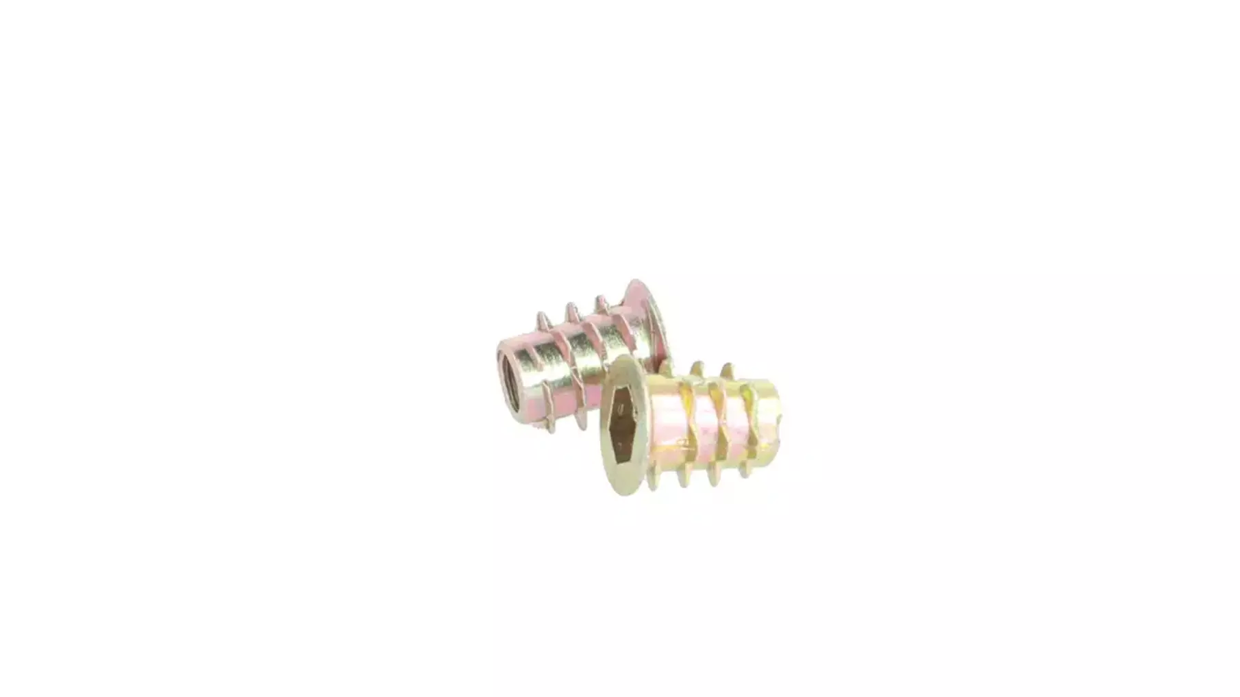Rampabus conisch M6/12x13mm met rand, geel verzinkt, SW6