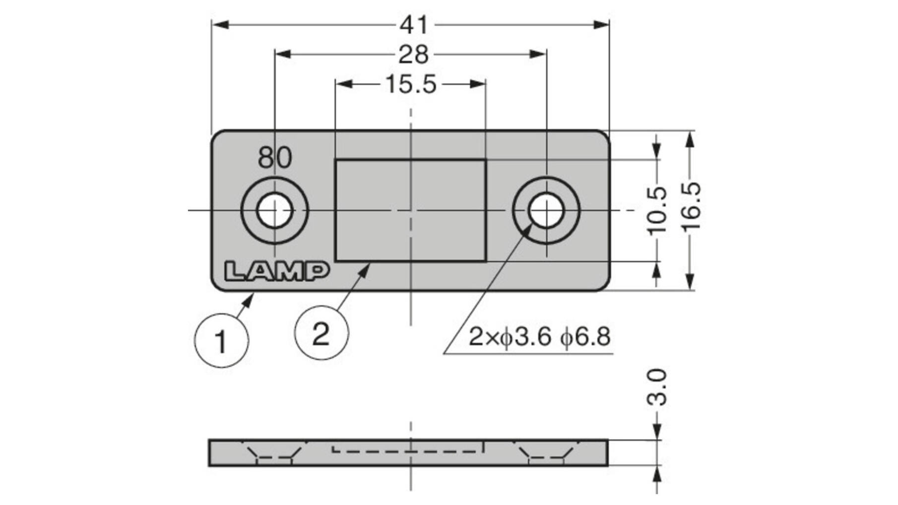 Magneetsnapper super dun 3mm dik, trekkracht 8 kilo