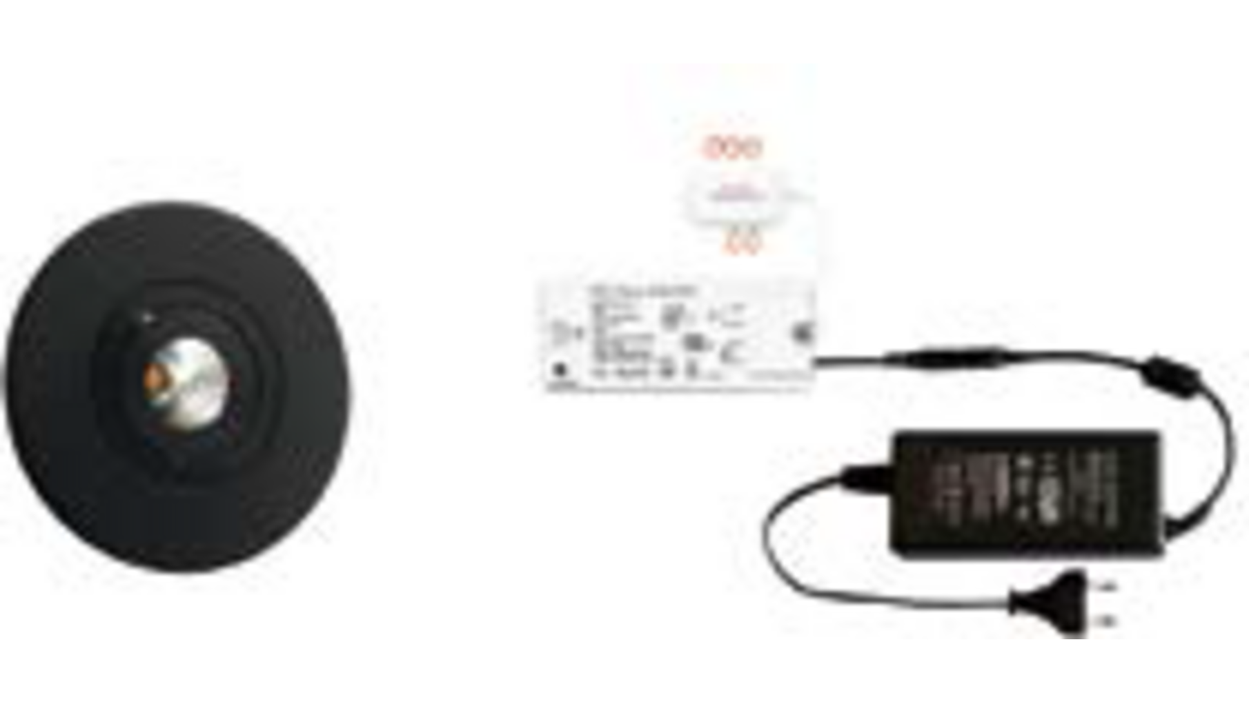 3x Monza rond zwart + 3x verlengsnoer + ZigBee Driver 30W