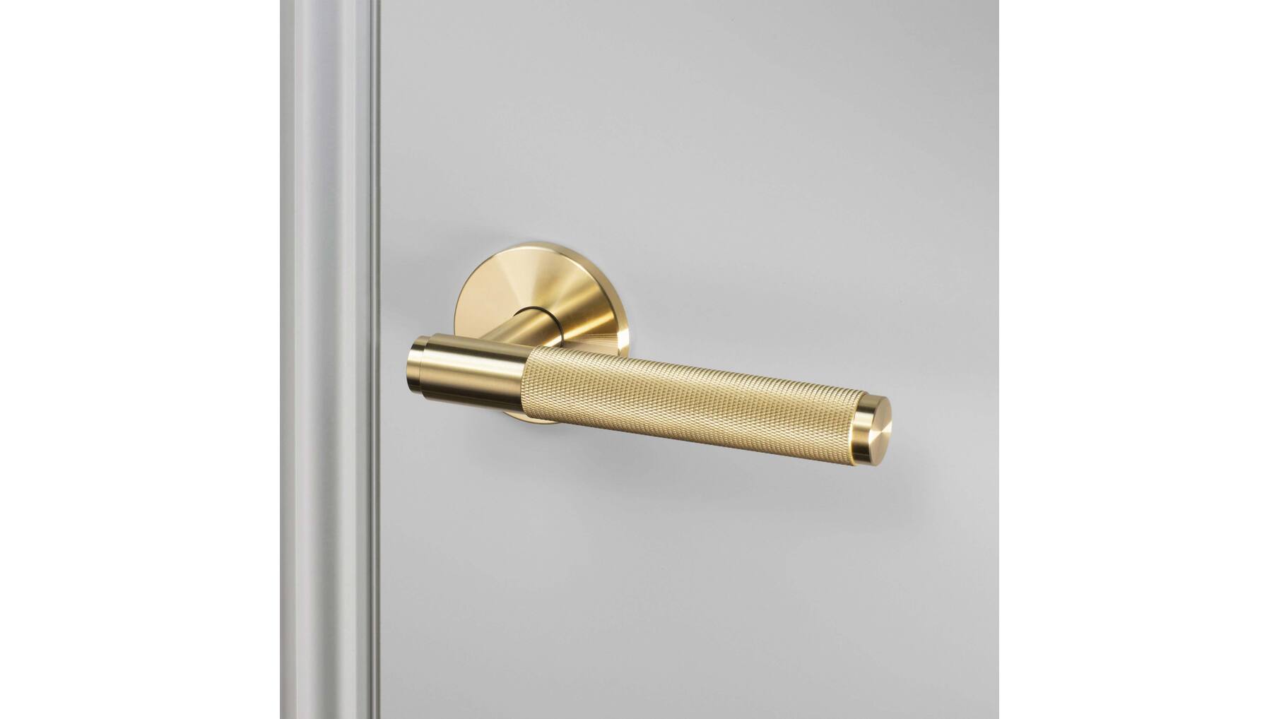 Door Handle Set/Unsprung/Cross/Brass