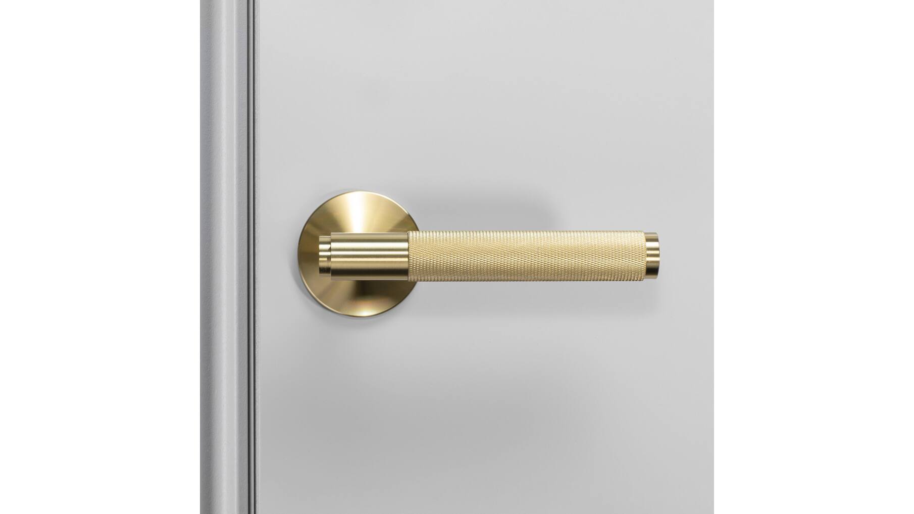 Door Handle Set/Unsprung/Cross/Brass