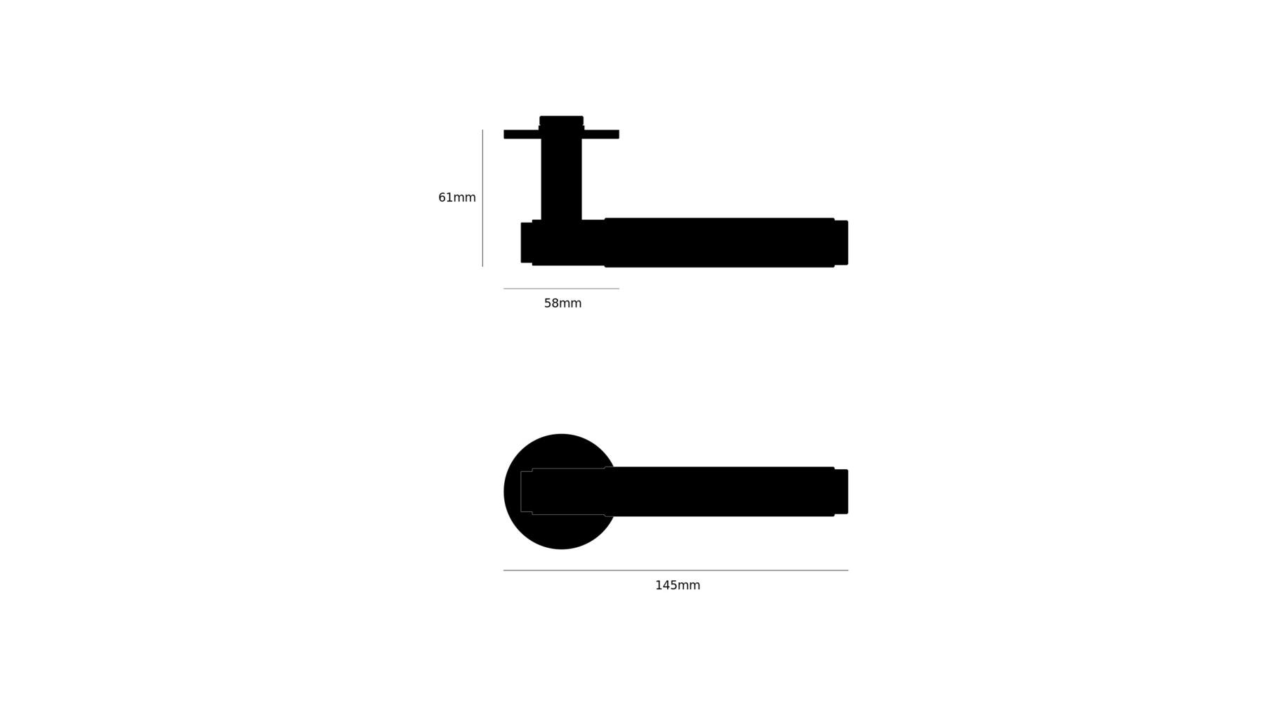 Door Handle Set/Unsprung/Cross/Brass