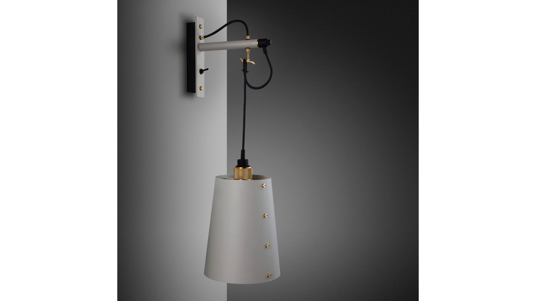 Hooked Wall Large Stone/Brass