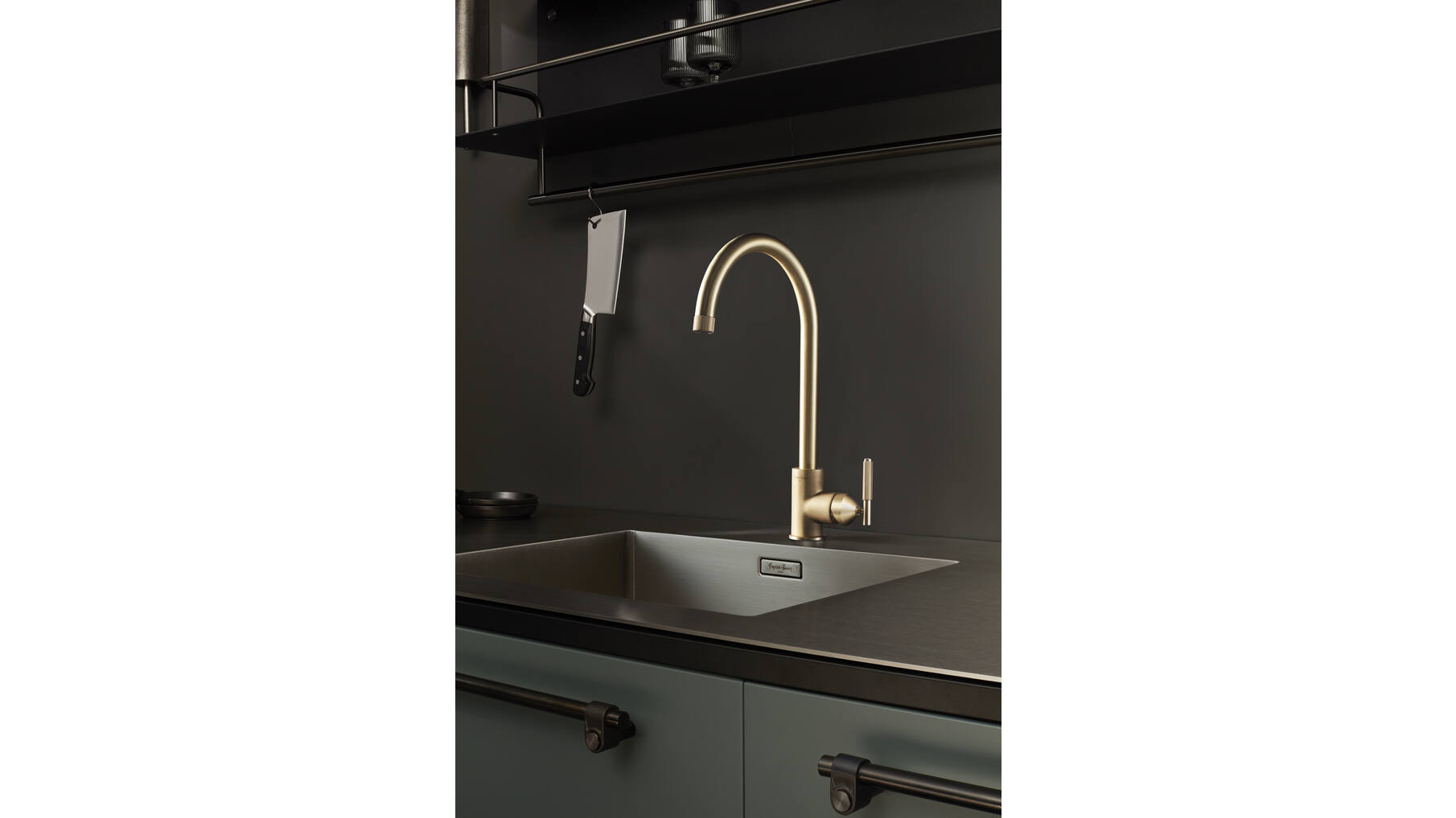 Type A Kitchen Tap/Linear/Mixer/Steel + Sp4688 EU