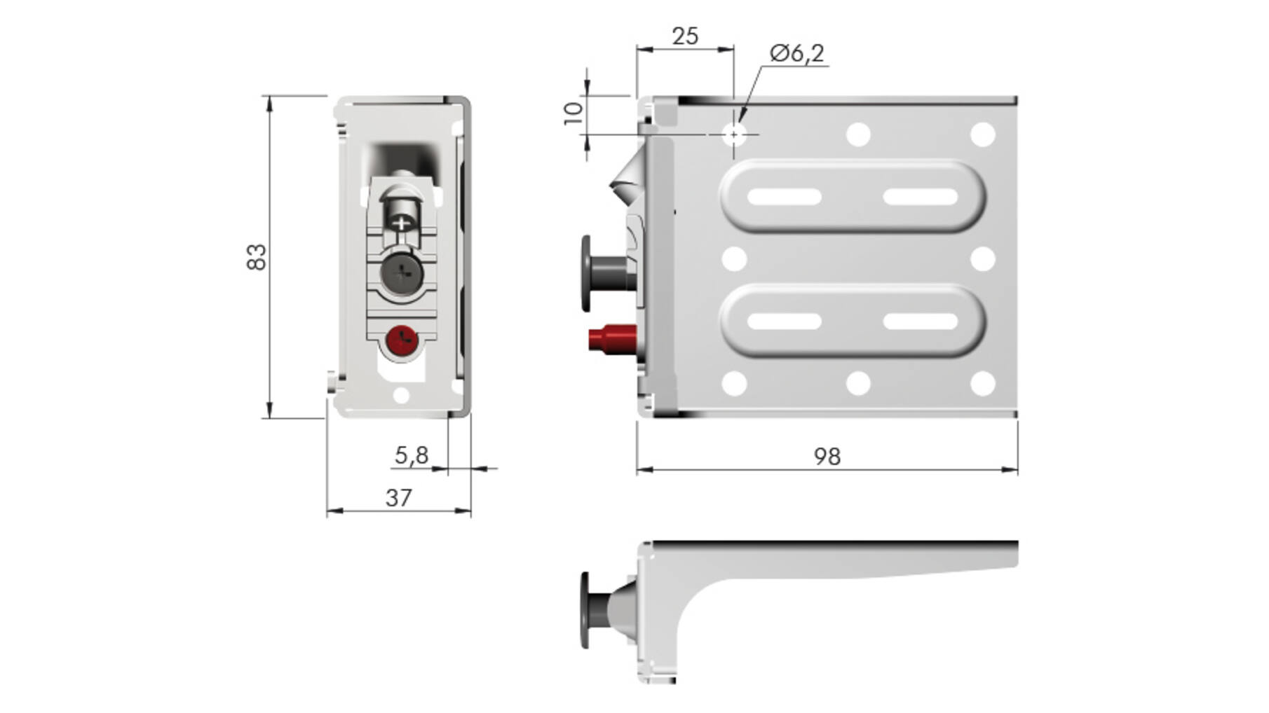 Kastophanger LIBRA H11 rechts, verzinkt