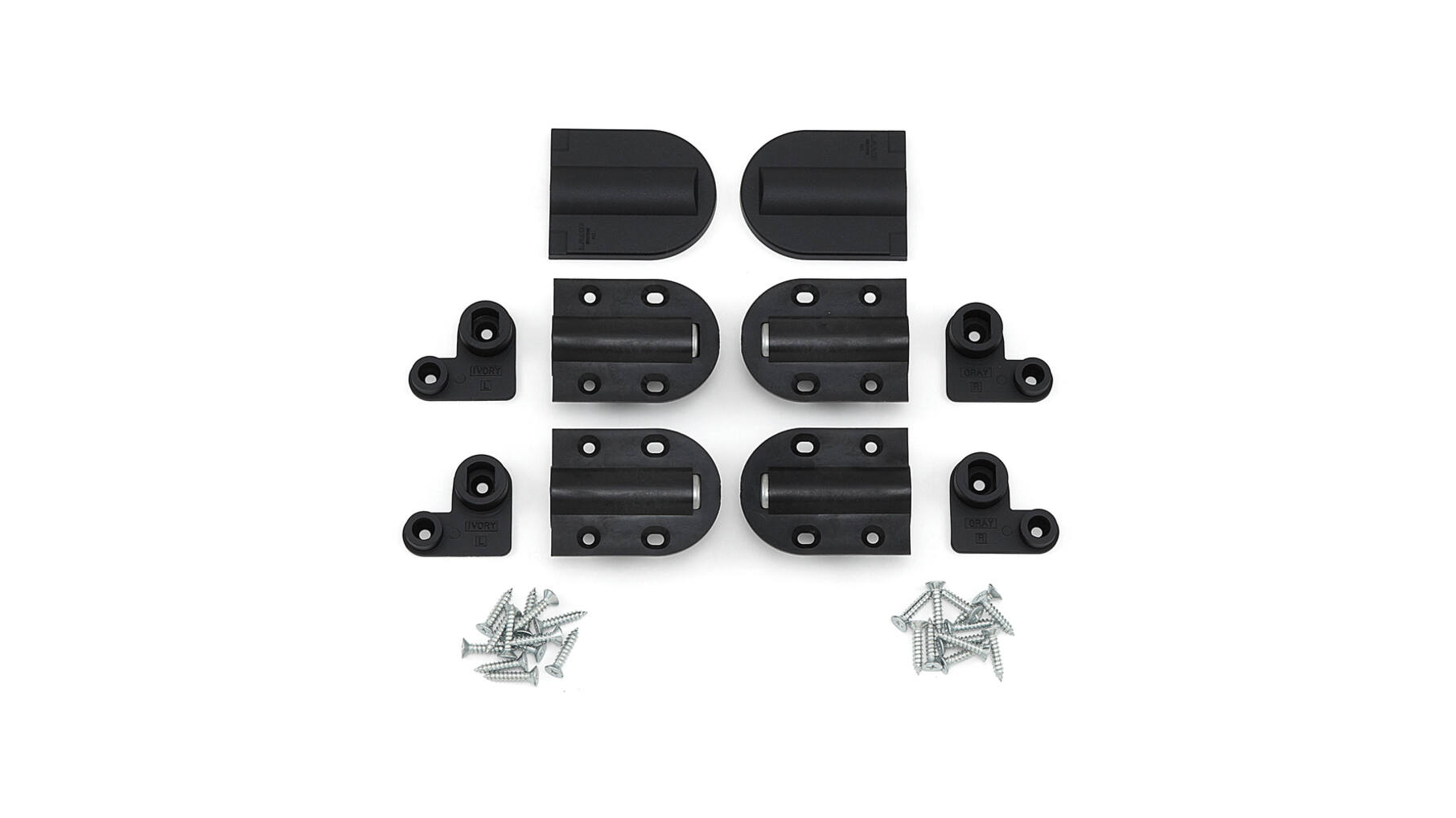 Dekselscharnier zwart 20BL soft close infrees, prijs per set