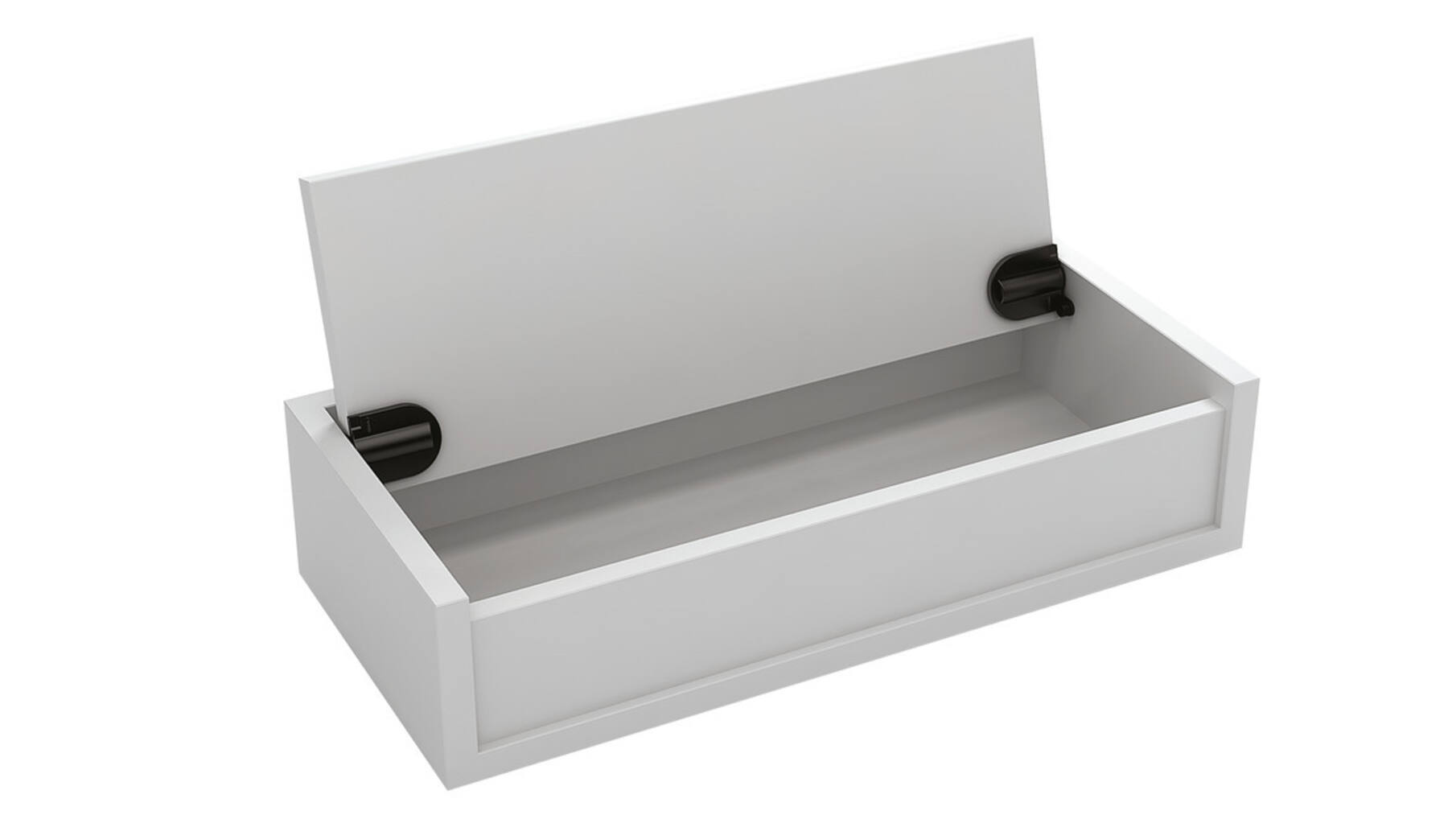 Dekselscharnier zwart 20BL soft close infrees, prijs per set