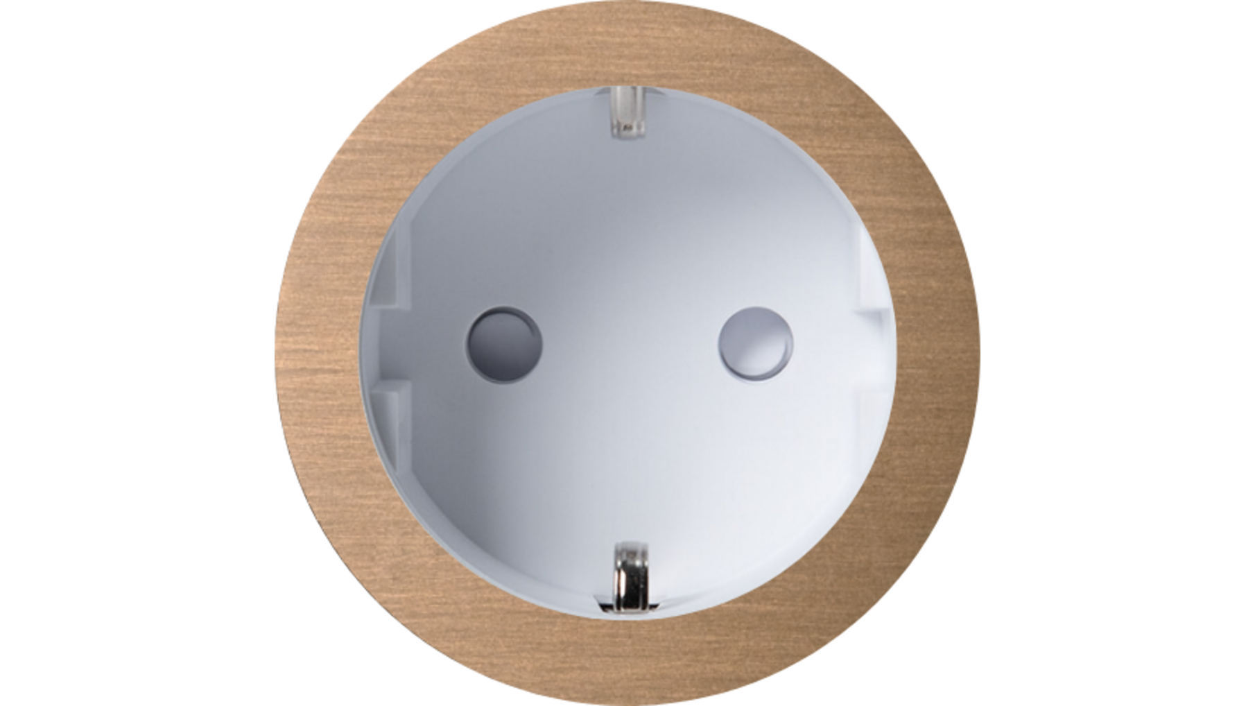 Rond 2.0 Socket F - s. trim - light bronze - white cup