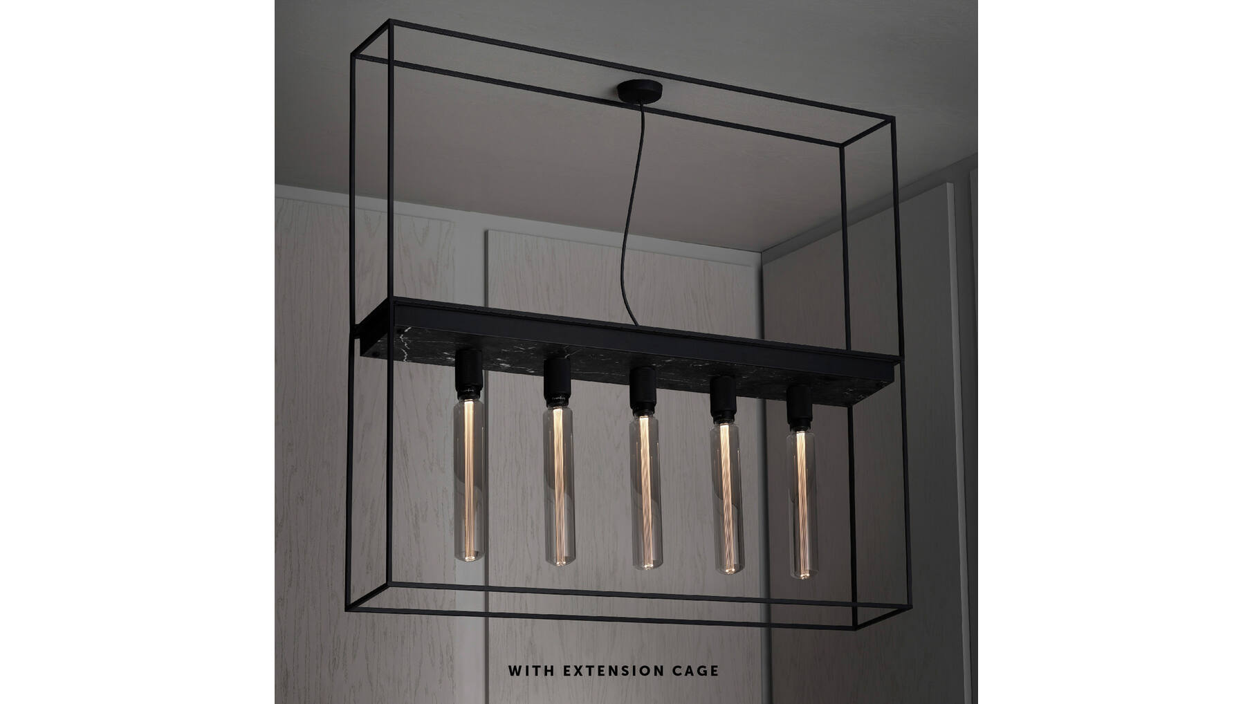 Caged Ceiling Light 5.0/Black Marble